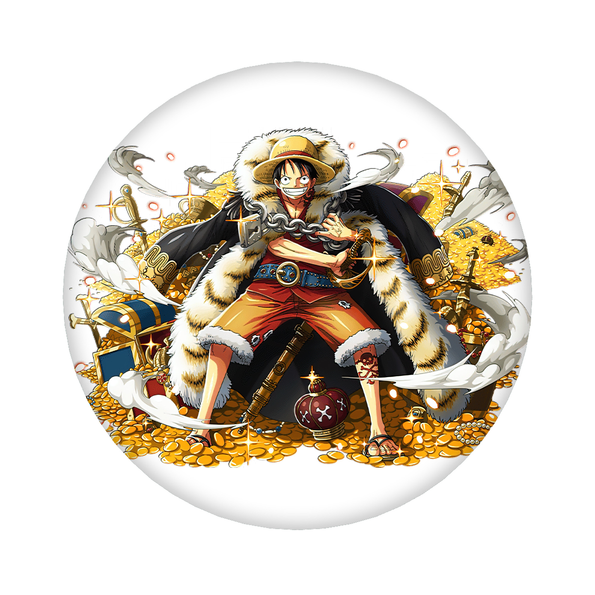 （画像用） ワンピース モンキー・D・ルフィ ONE PIECE Monkey D. Luffy 6cm 缶バッジ 複数セット