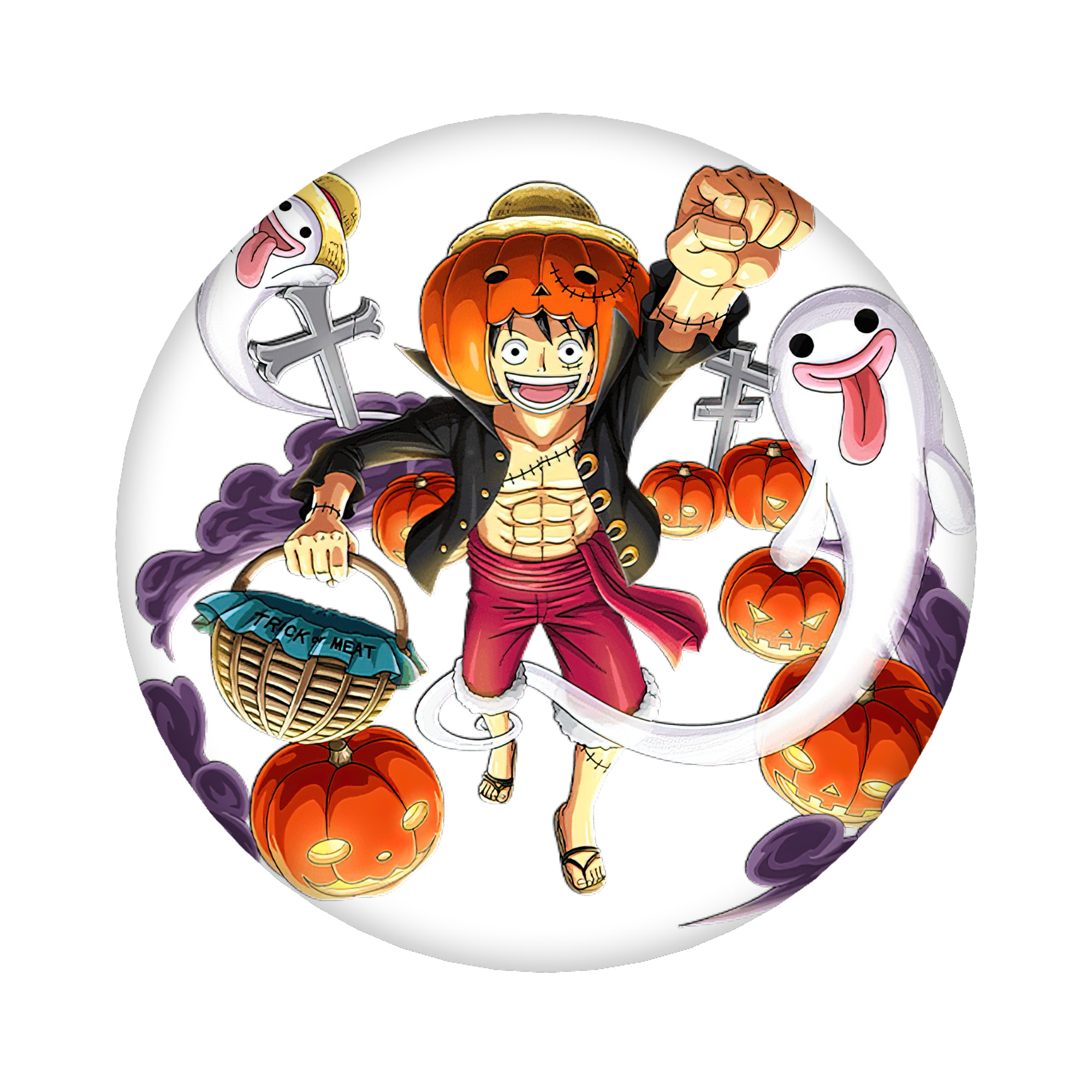 （画像用） ワンピース モンキー・D・ルフィ ONE PIECE Monkey D. Luffy 6cm 缶バッジ 複数セット