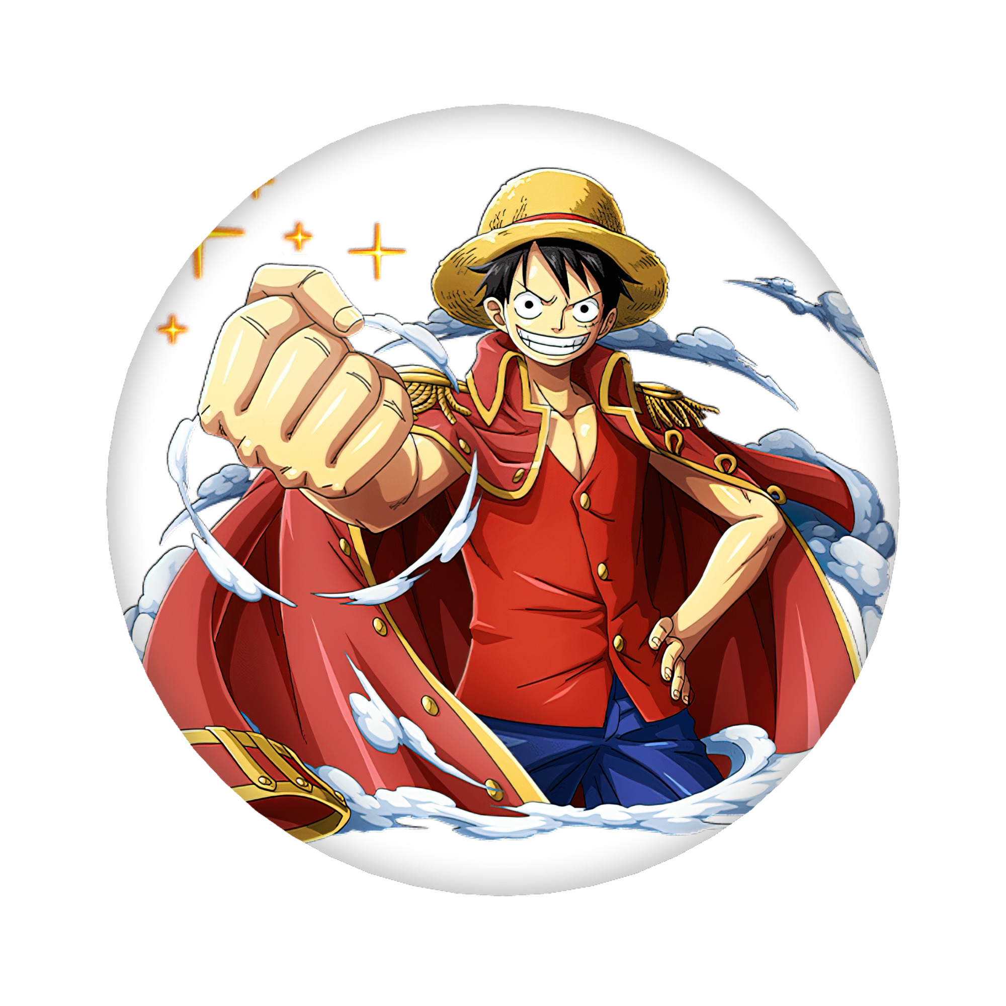 （画像用） ワンピース モンキー・D・ルフィ ONE PIECE Monkey D. Luffy 6cm 缶バッジ 複数セット
