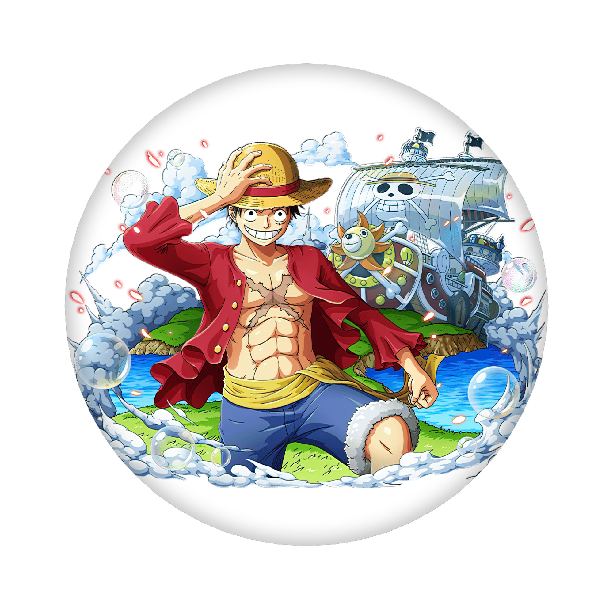 （画像用） ワンピース モンキー・D・ルフィ ONE PIECE Monkey D. Luffy 6cm 缶バッジ 複数セット