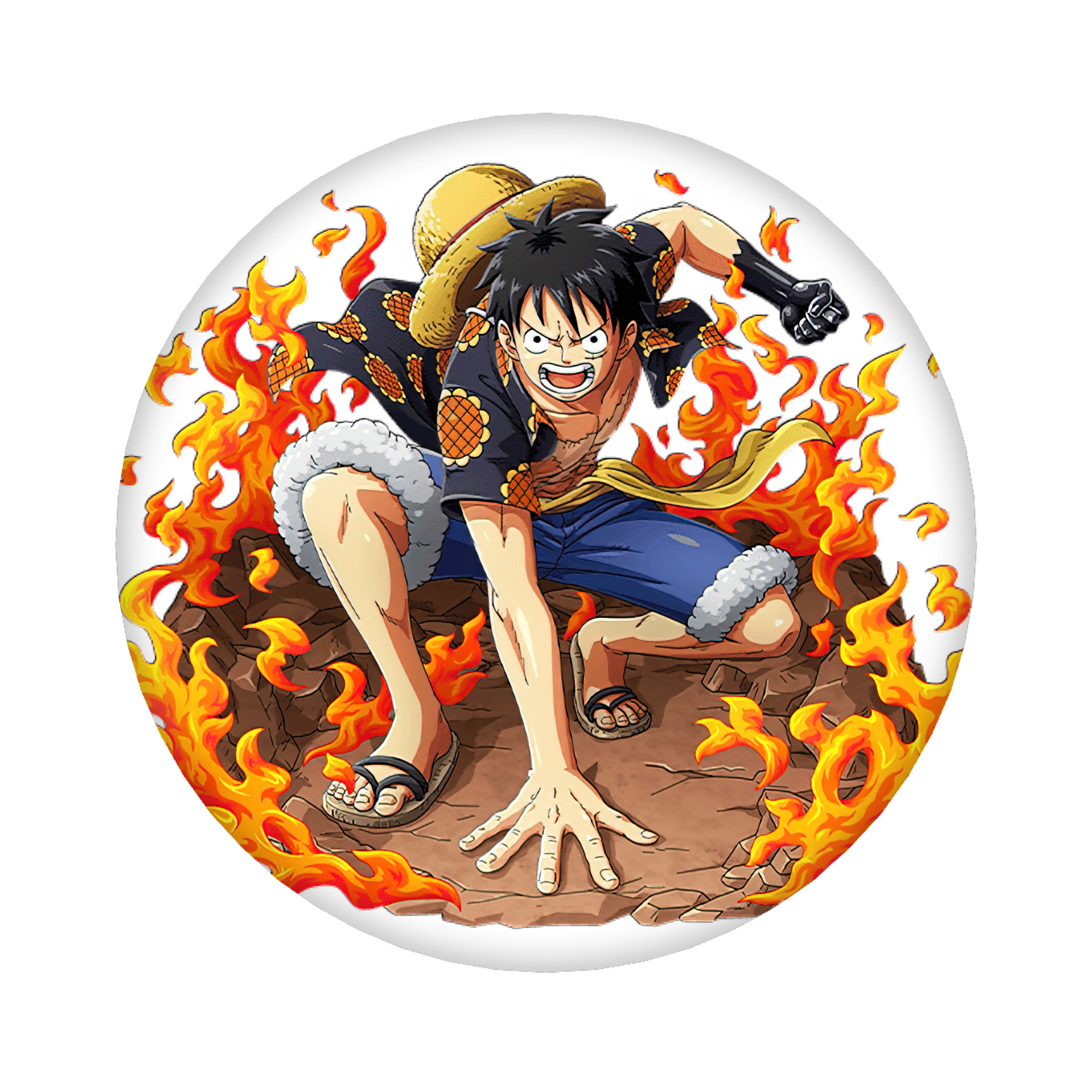 （画像用） ワンピース モンキー・D・ルフィ ONE PIECE Monkey D. Luffy 6cm 缶バッジ 複数セット