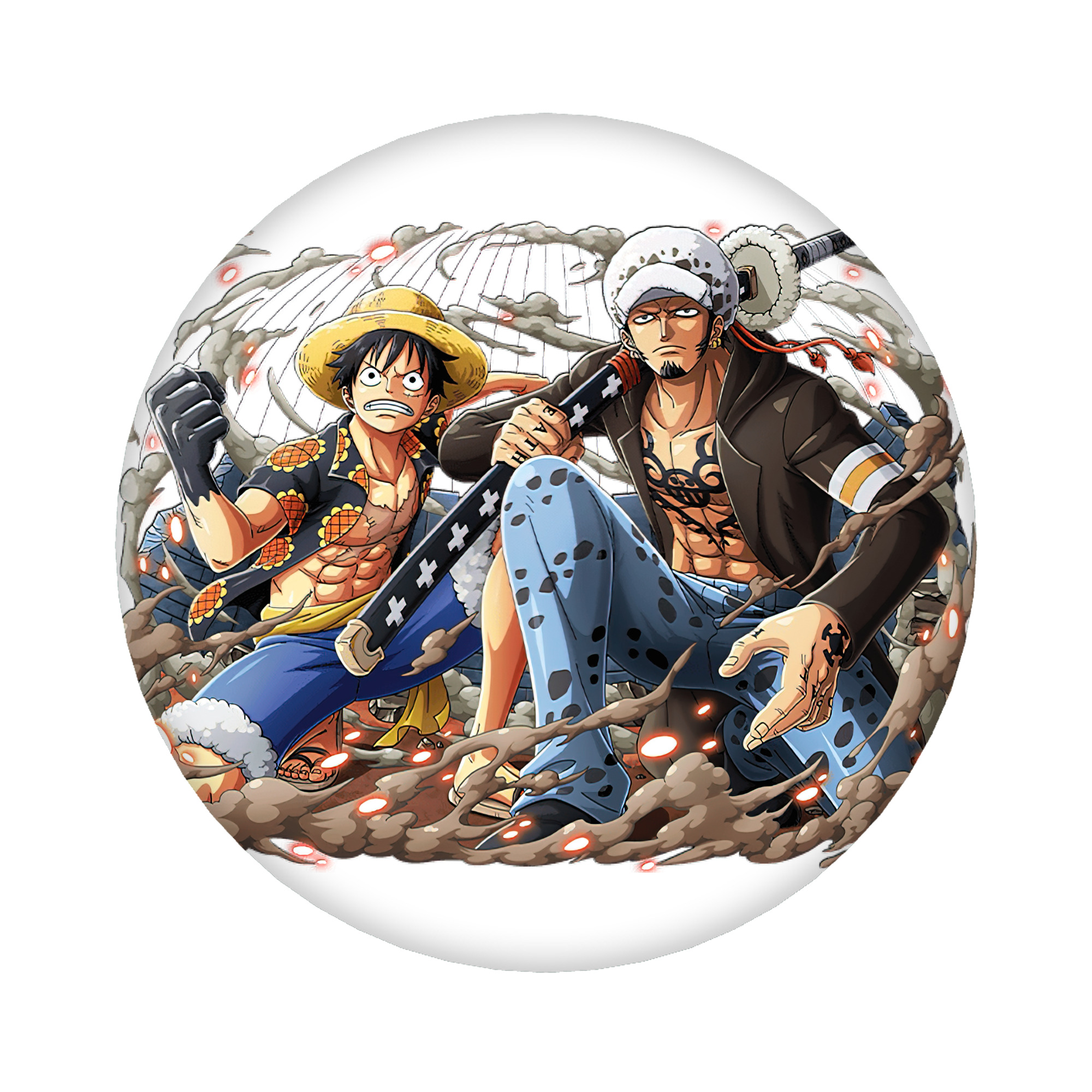 （画像用） ワンピース モンキー・D・ルフィ ONE PIECE Monkey D. Luffy 6cm 缶バッジ 複数セット