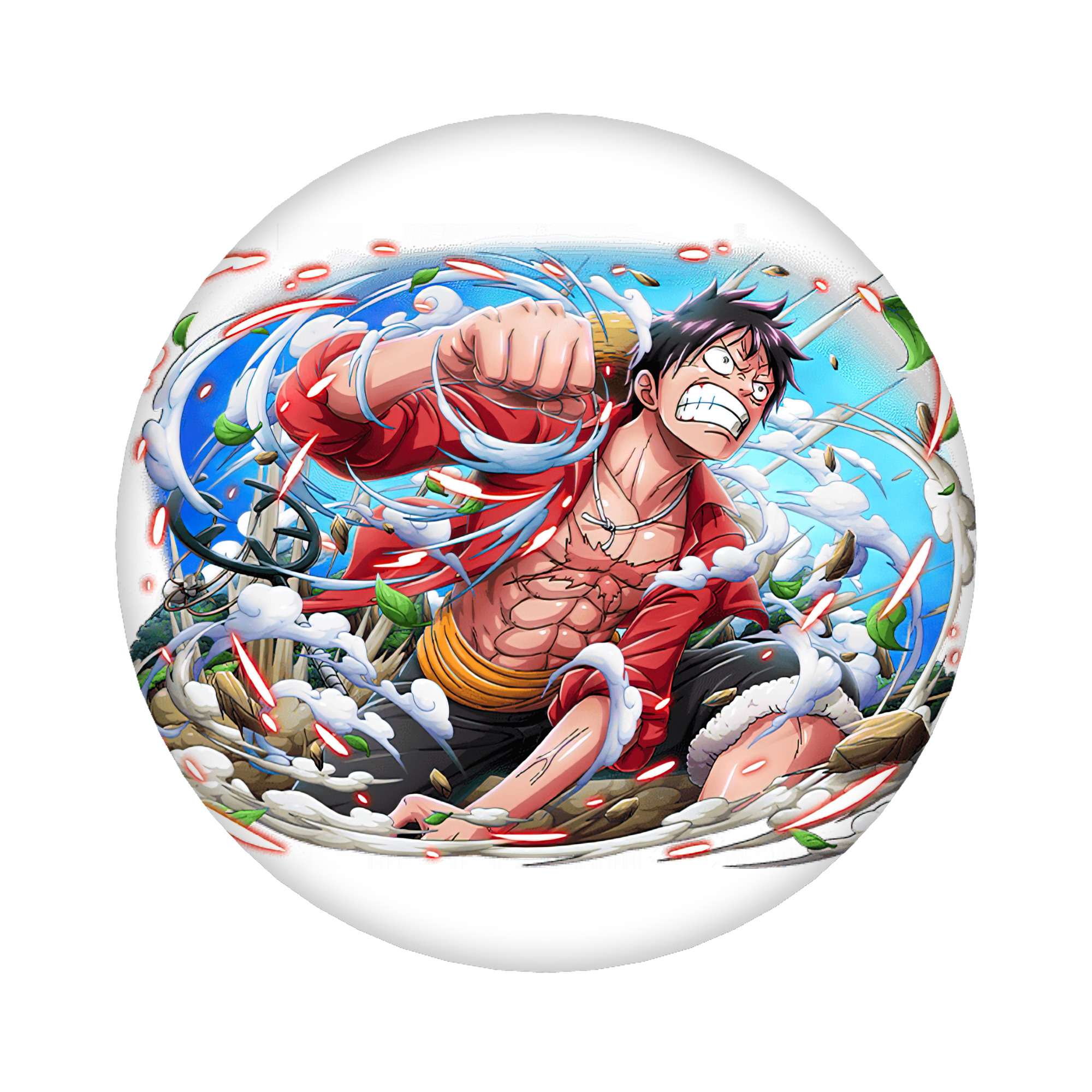 （画像用） ワンピース モンキー・D・ルフィ ONE PIECE Monkey D. Luffy 6cm 缶バッジ 複数セット