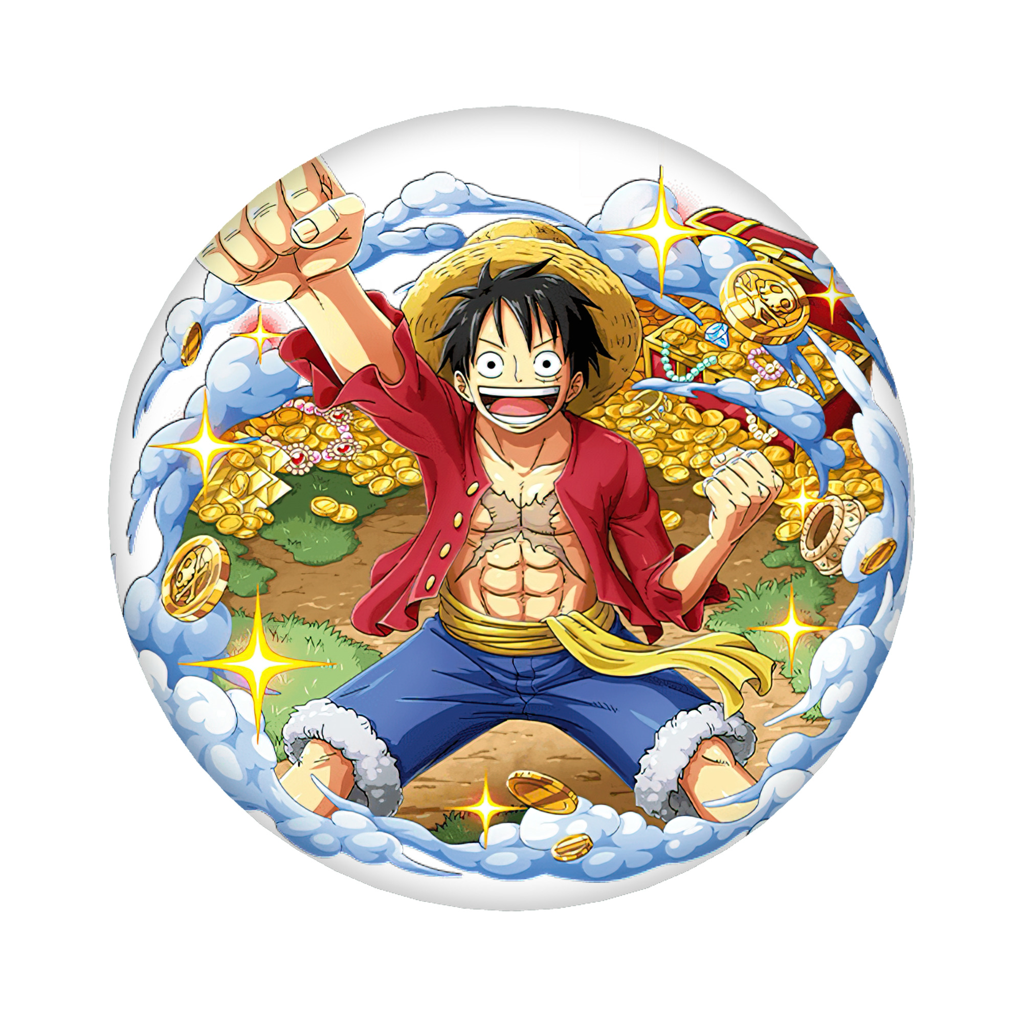 （画像用） ワンピース モンキー・D・ルフィ ONE PIECE Monkey D. Luffy 6cm 缶バッジ 複数セット