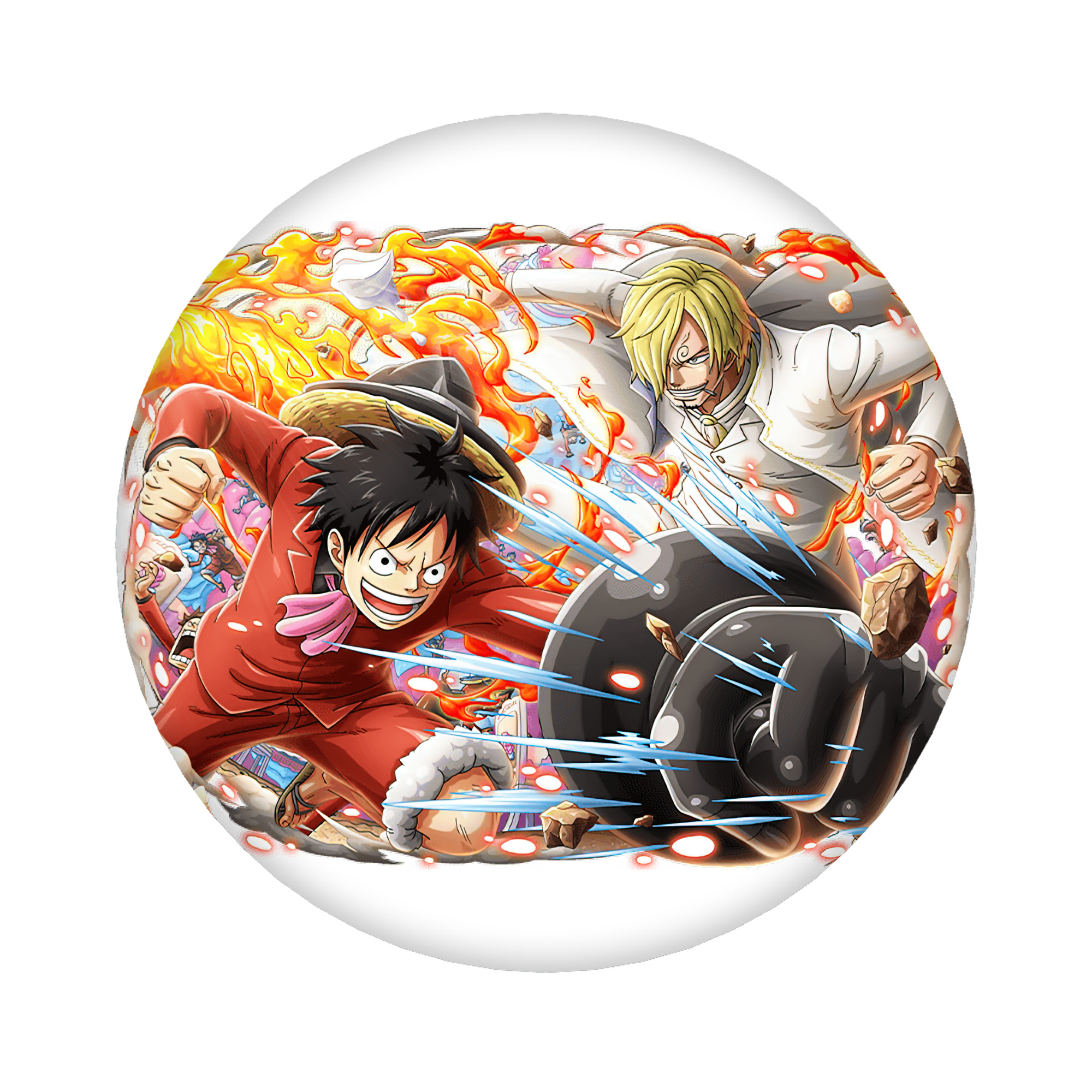 （画像用） ワンピース モンキー・D・ルフィ ONE PIECE Monkey D. Luffy 6cm 缶バッジ 複数セット