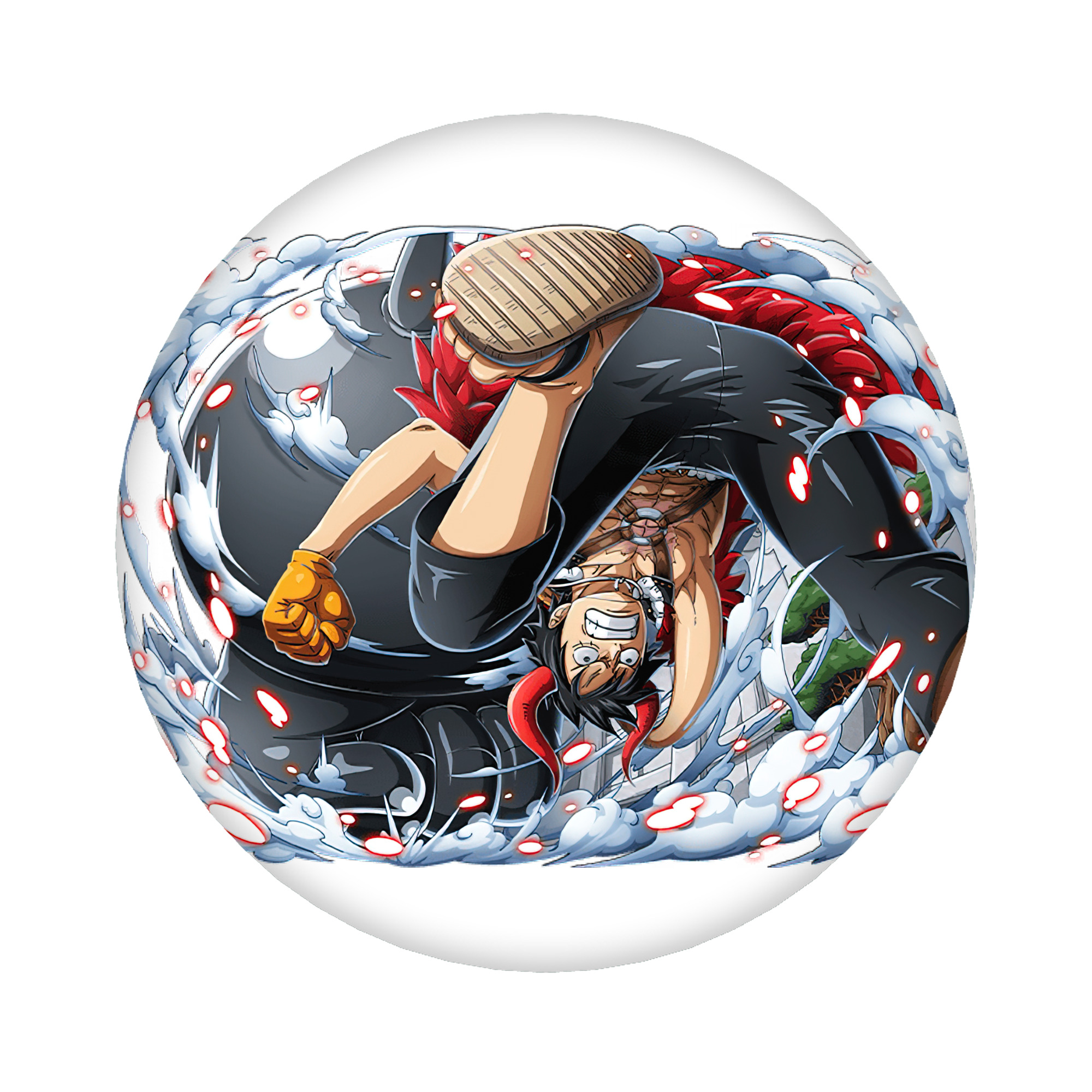 （画像用） ワンピース モンキー・D・ルフィ ONE PIECE Monkey D. Luffy 6cm 缶バッジ 複数セット