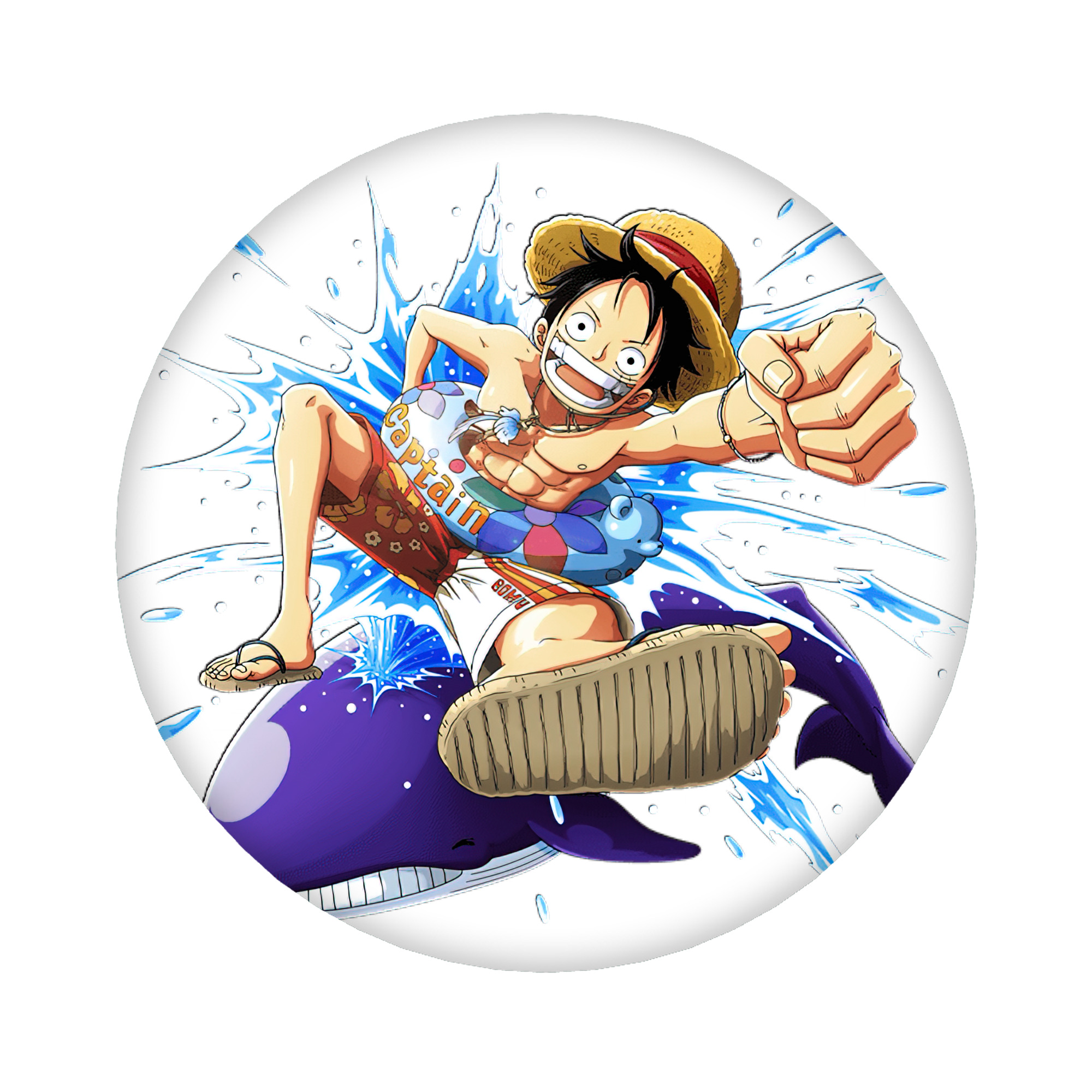 （画像用） ワンピース モンキー・D・ルフィ ONE PIECE Monkey D. Luffy 6cm 缶バッジ 複数セット