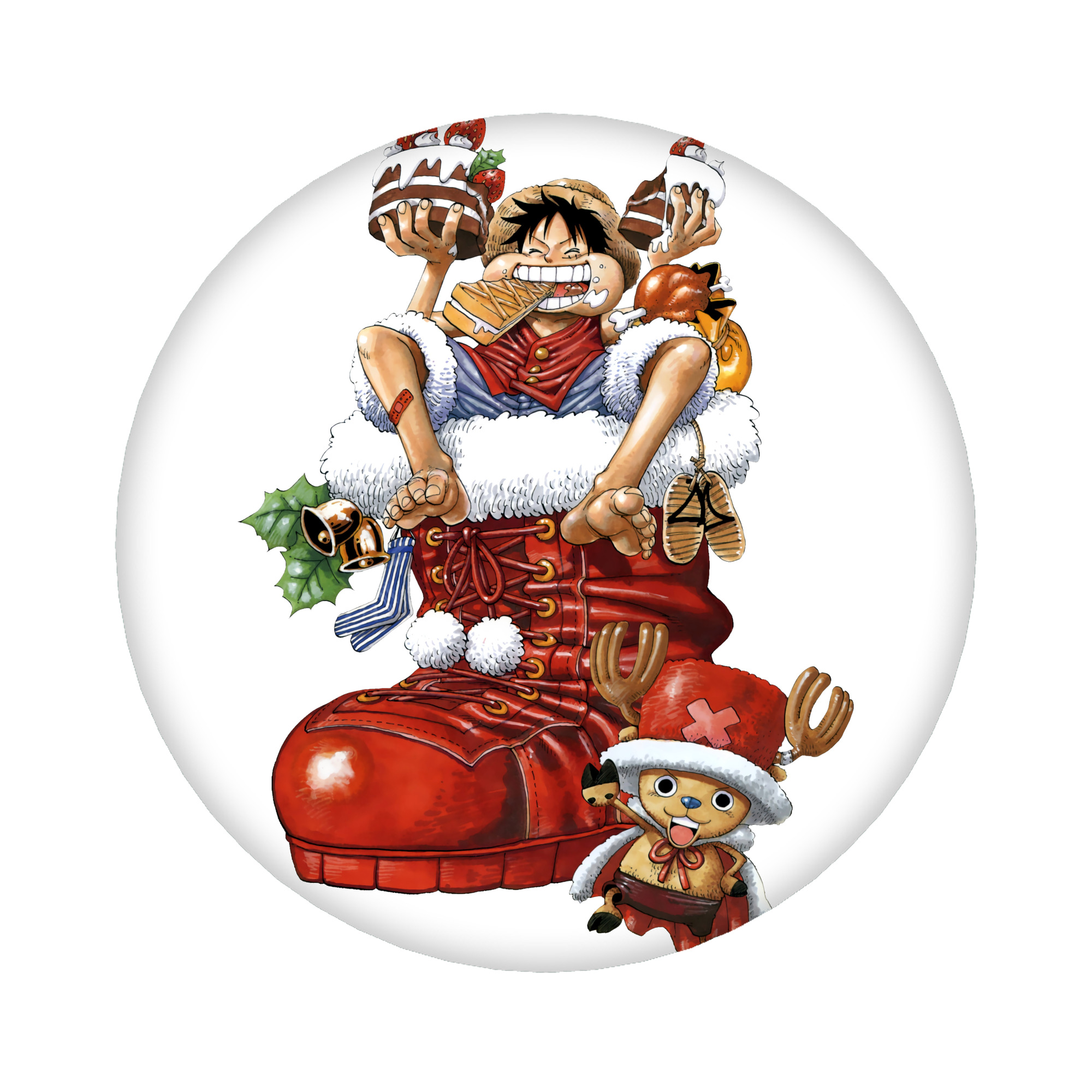 （画像用） ワンピース モンキー・D・ルフィ ONE PIECE Monkey D. Luffy 6cm 缶バッジ 複数セット