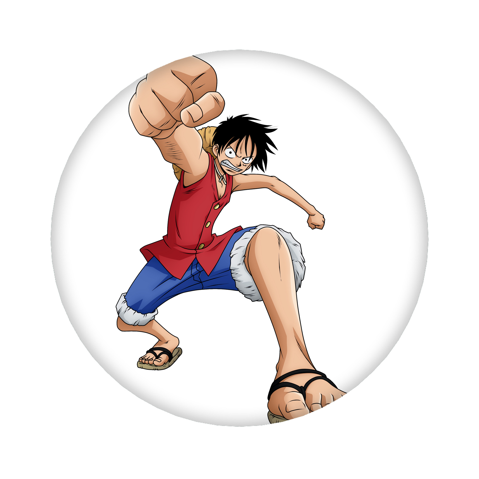 （画像用） ワンピース モンキー・D・ルフィ ONE PIECE Monkey D. Luffy 6cm 缶バッジ 複数セット
