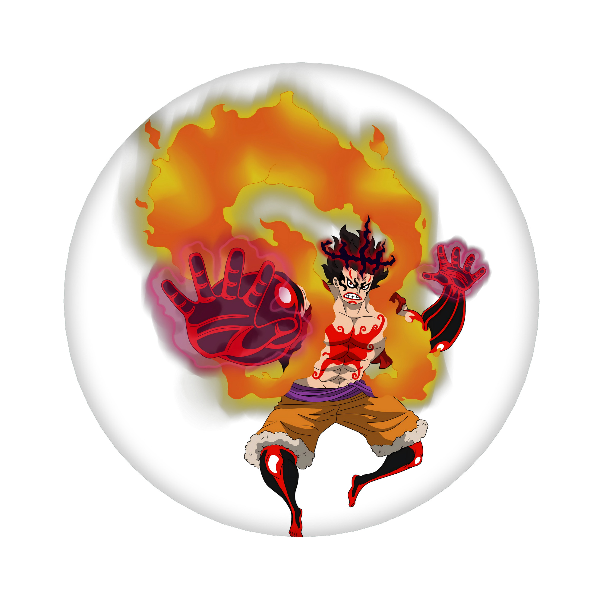 （画像用） ワンピース モンキー・D・ルフィ ONE PIECE Monkey D. Luffy 6cm 缶バッジ 複数セット