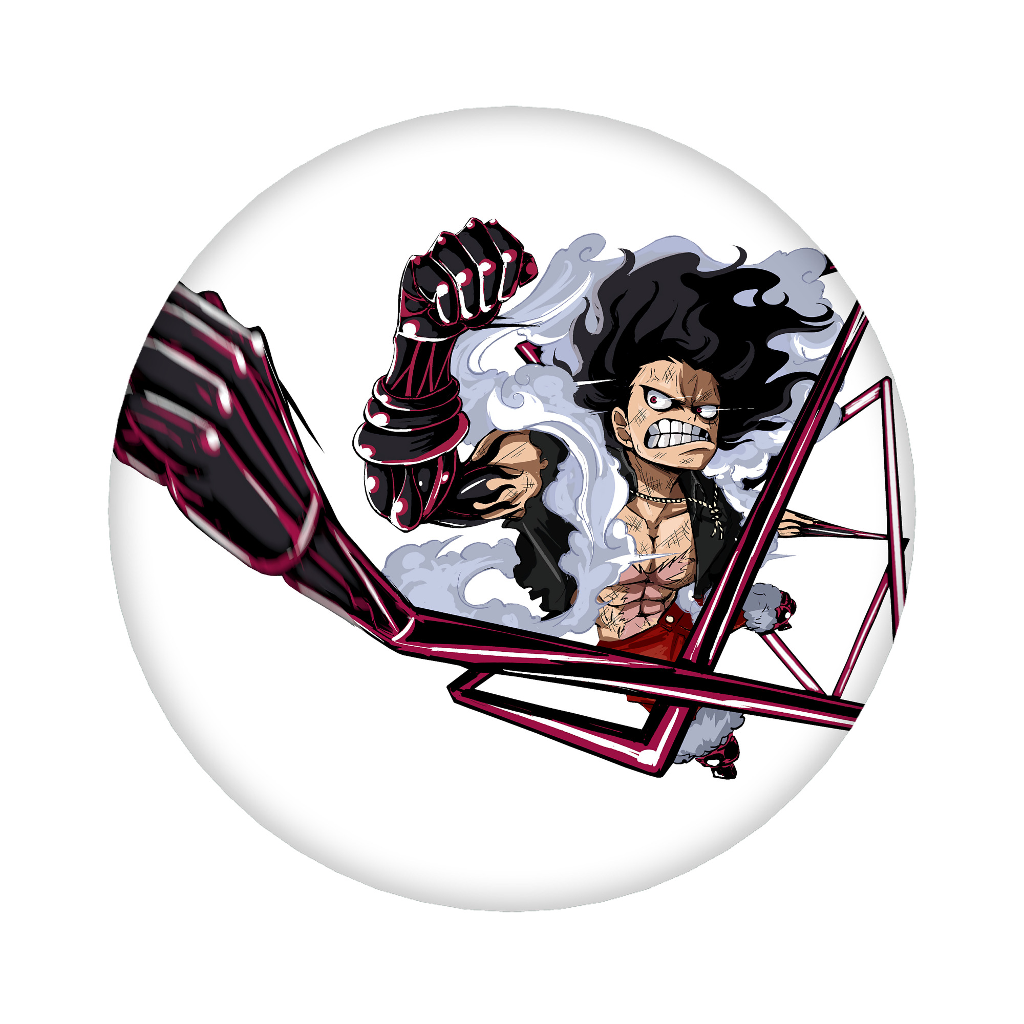 （画像用） ワンピース モンキー・D・ルフィ ONE PIECE Monkey D. Luffy 6cm 缶バッジ 複数セット