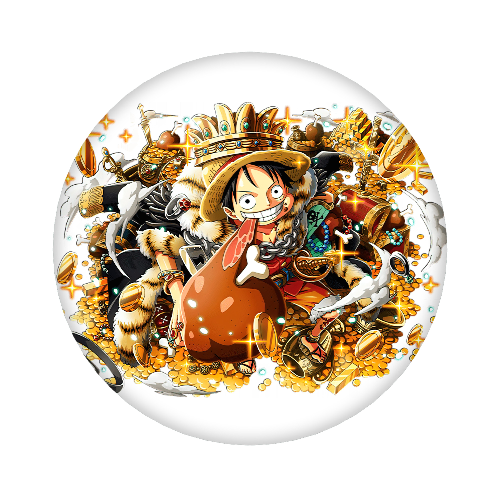 （画像用） ワンピース モンキー・D・ルフィ ONE PIECE Monkey D. Luffy 6cm 缶バッジ 複数セット
