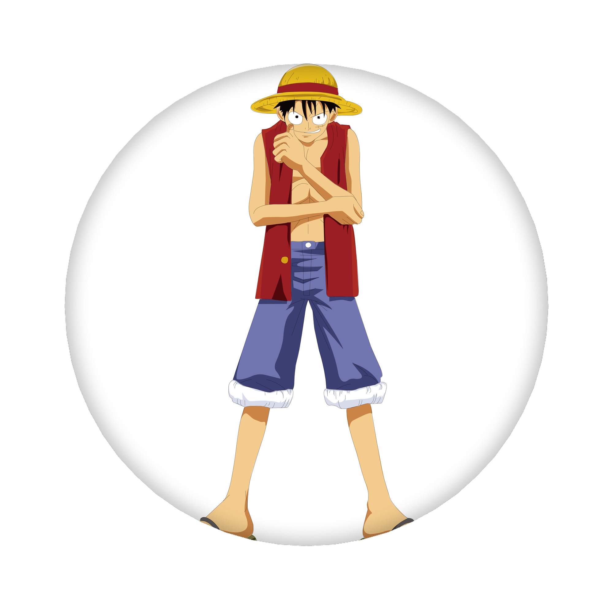 （画像用） ワンピース モンキー・D・ルフィ ONE PIECE Monkey D. Luffy 6cm 缶バッジ 複数セット