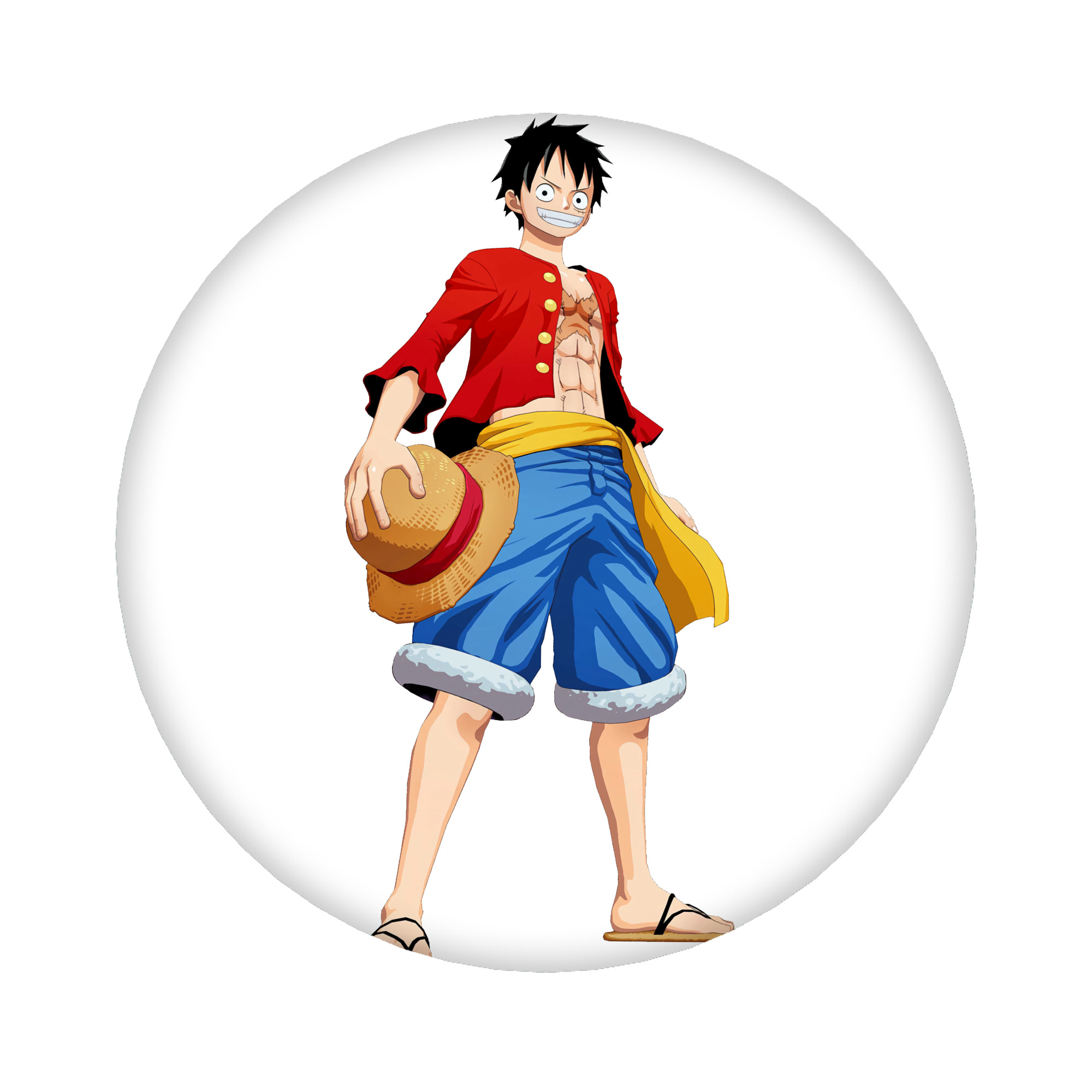 （画像用） ワンピース モンキー・D・ルフィ ONE PIECE Monkey D. Luffy 6cm 缶バッジ 複数セット