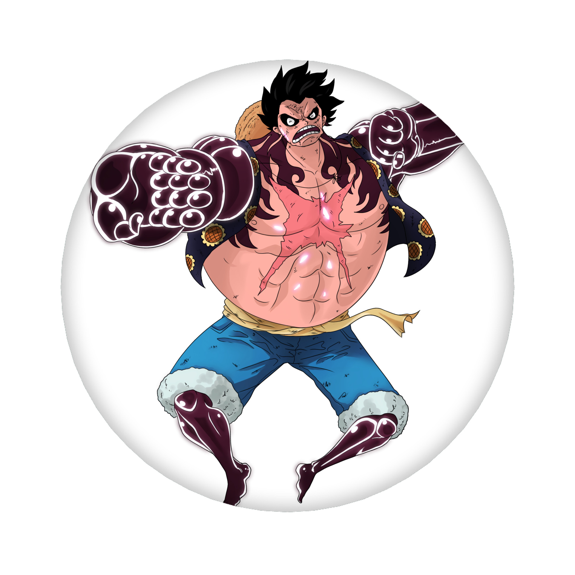 （画像用） ワンピース モンキー・D・ルフィ ONE PIECE Monkey D. Luffy 6cm 缶バッジ 複数セット