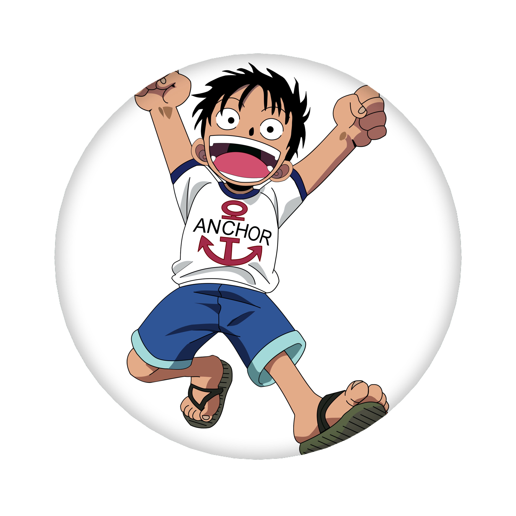 （画像用） ワンピース モンキー・D・ルフィ ONE PIECE Monkey D. Luffy 6cm 缶バッジ 複数セット