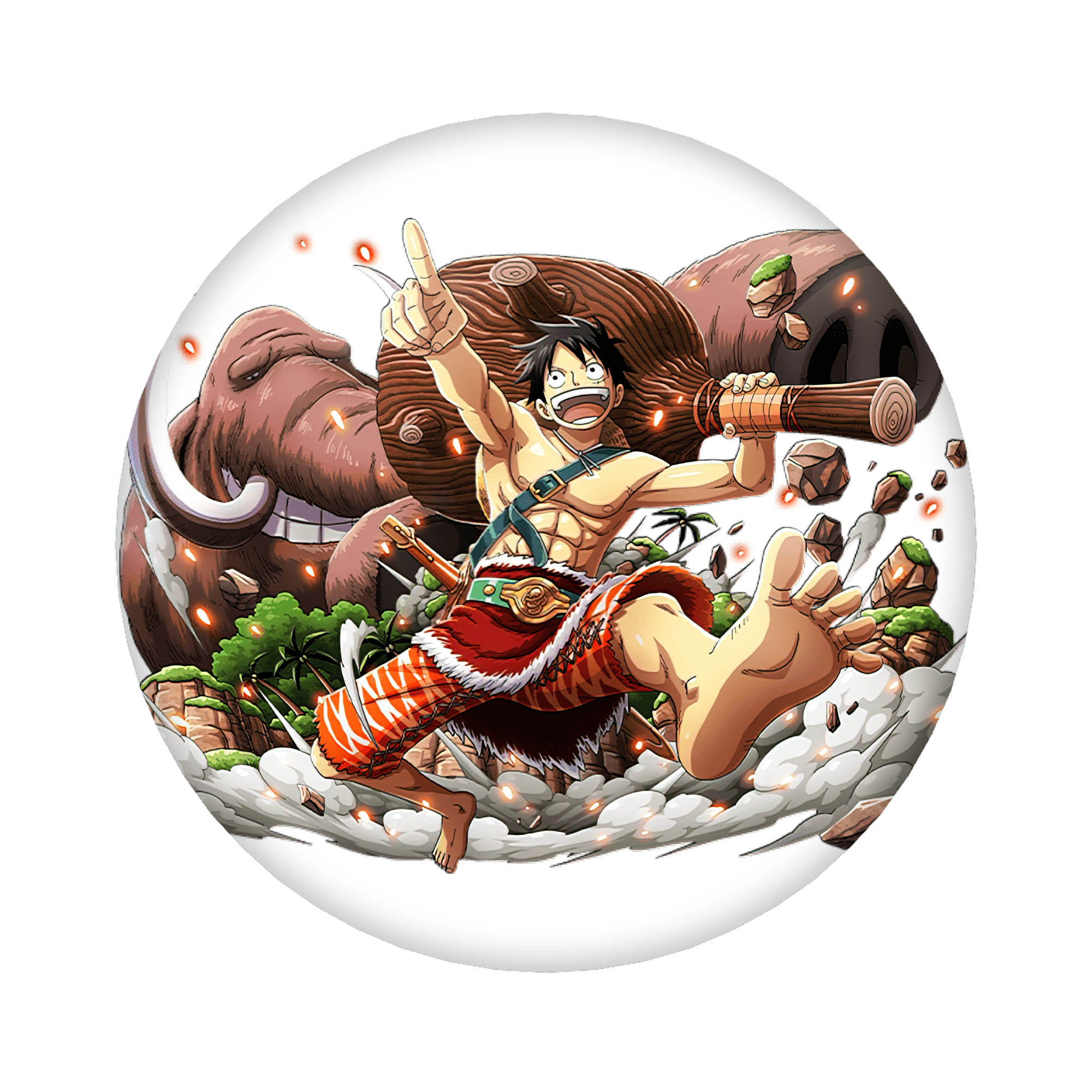 （画像用） ワンピース モンキー・D・ルフィ ONE PIECE Monkey D. Luffy 6cm 缶バッジ 複数セット
