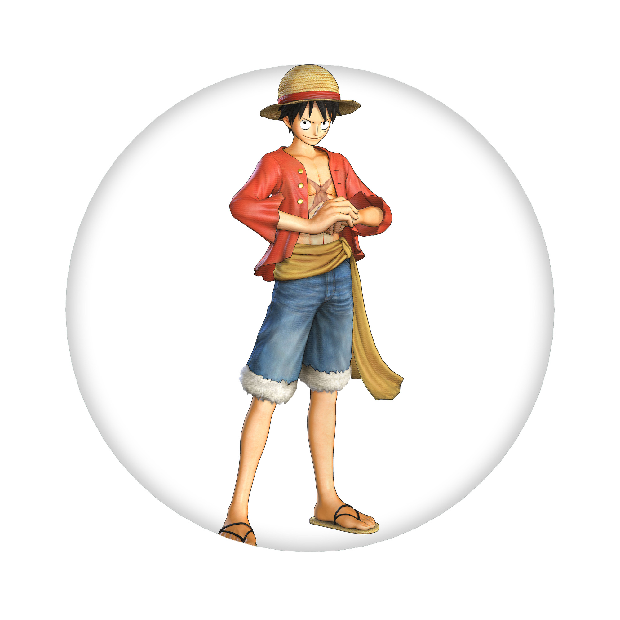 （画像用） ワンピース モンキー・D・ルフィ ONE PIECE Monkey D. Luffy 6cm 缶バッジ 複数セット