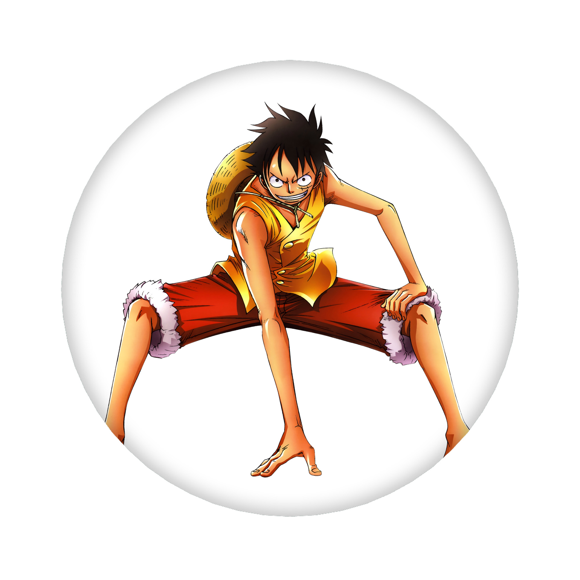 （画像用） ワンピース モンキー・D・ルフィ ONE PIECE Monkey D. Luffy 6cm 缶バッジ 複数セット