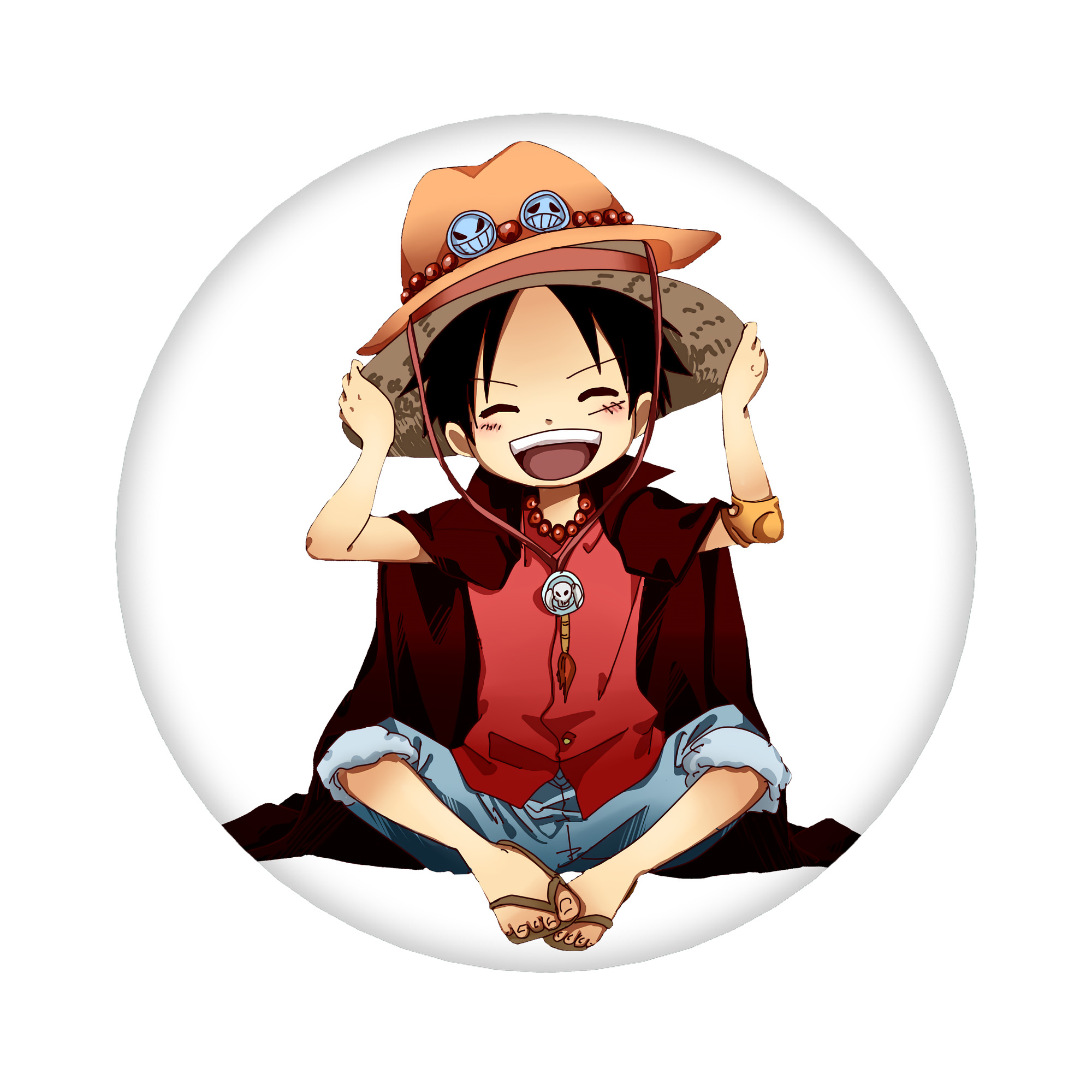 （画像用） ワンピース モンキー・D・ルフィ ONE PIECE Monkey D. Luffy 6cm 缶バッジ 複数セット