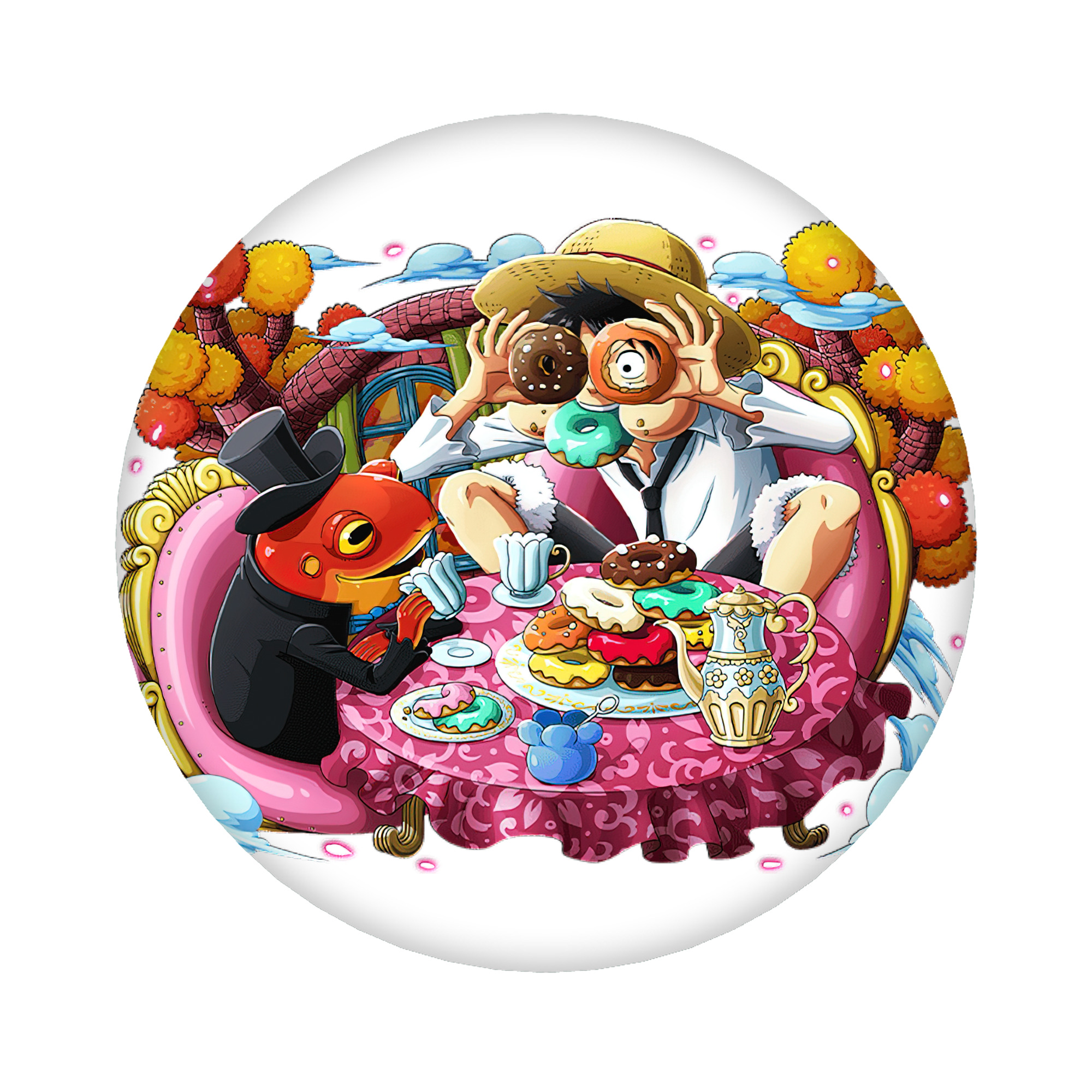 （画像用） ワンピース モンキー・D・ルフィ ONE PIECE Monkey D. Luffy 6cm 缶バッジ 複数セット