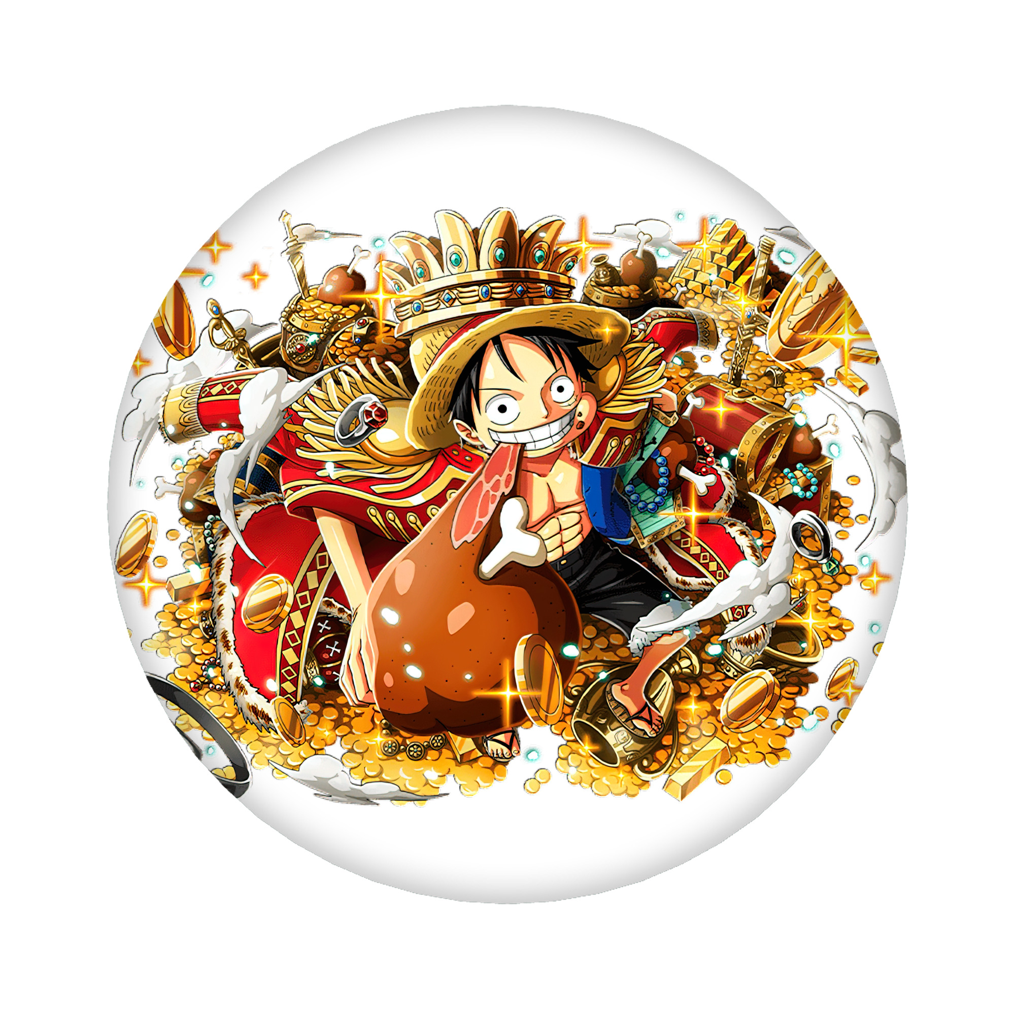 （画像用） ワンピース モンキー・D・ルフィ ONE PIECE Monkey D. Luffy 6cm 缶バッジ 複数セット