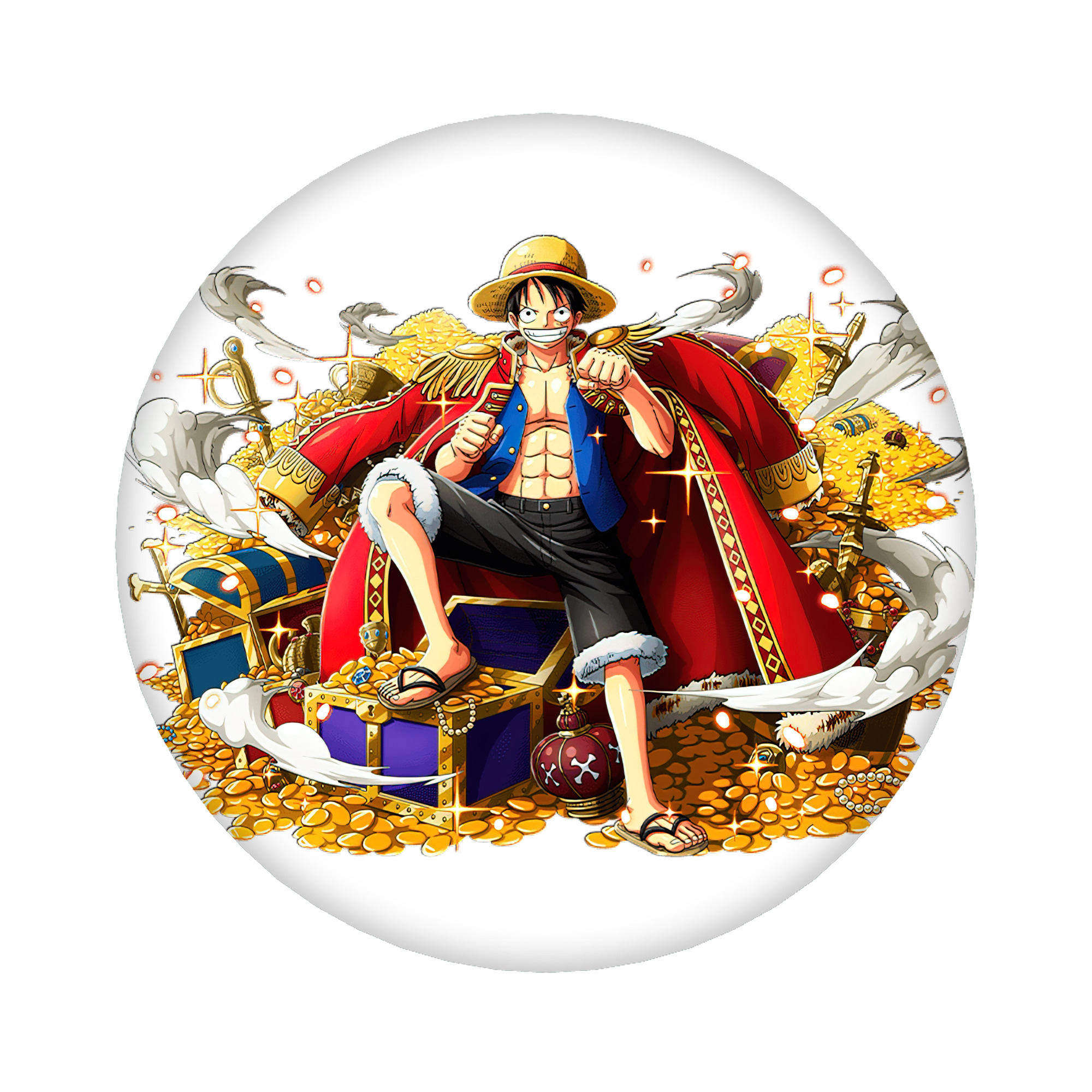 （画像用） ワンピース モンキー・D・ルフィ ONE PIECE Monkey D. Luffy 6cm 缶バッジ 複数セット