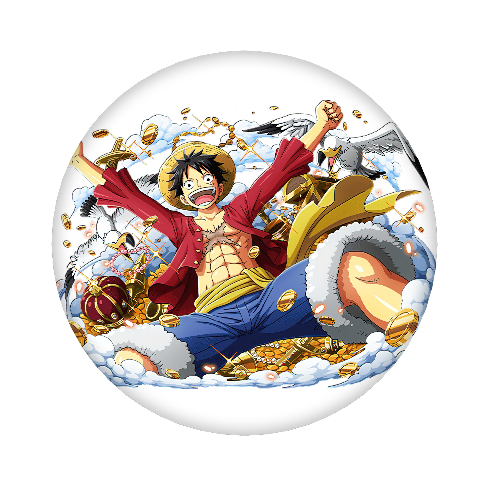 （画像用） ワンピース モンキー・D・ルフィ ONE PIECE Monkey D. Luffy 6cm 缶バッジ 複数セット