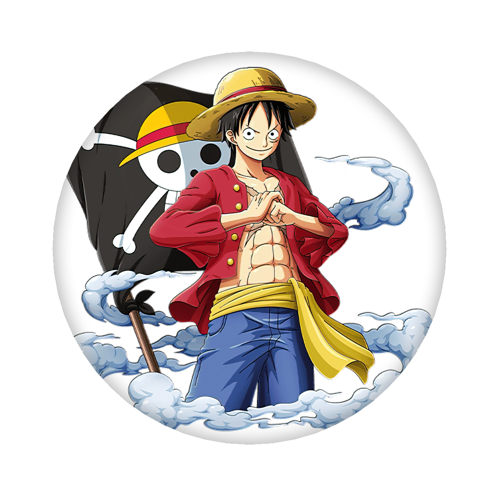 （画像用） ワンピース モンキー・D・ルフィ ONE PIECE Monkey D. Luffy 6cm 缶バッジ 複数セット