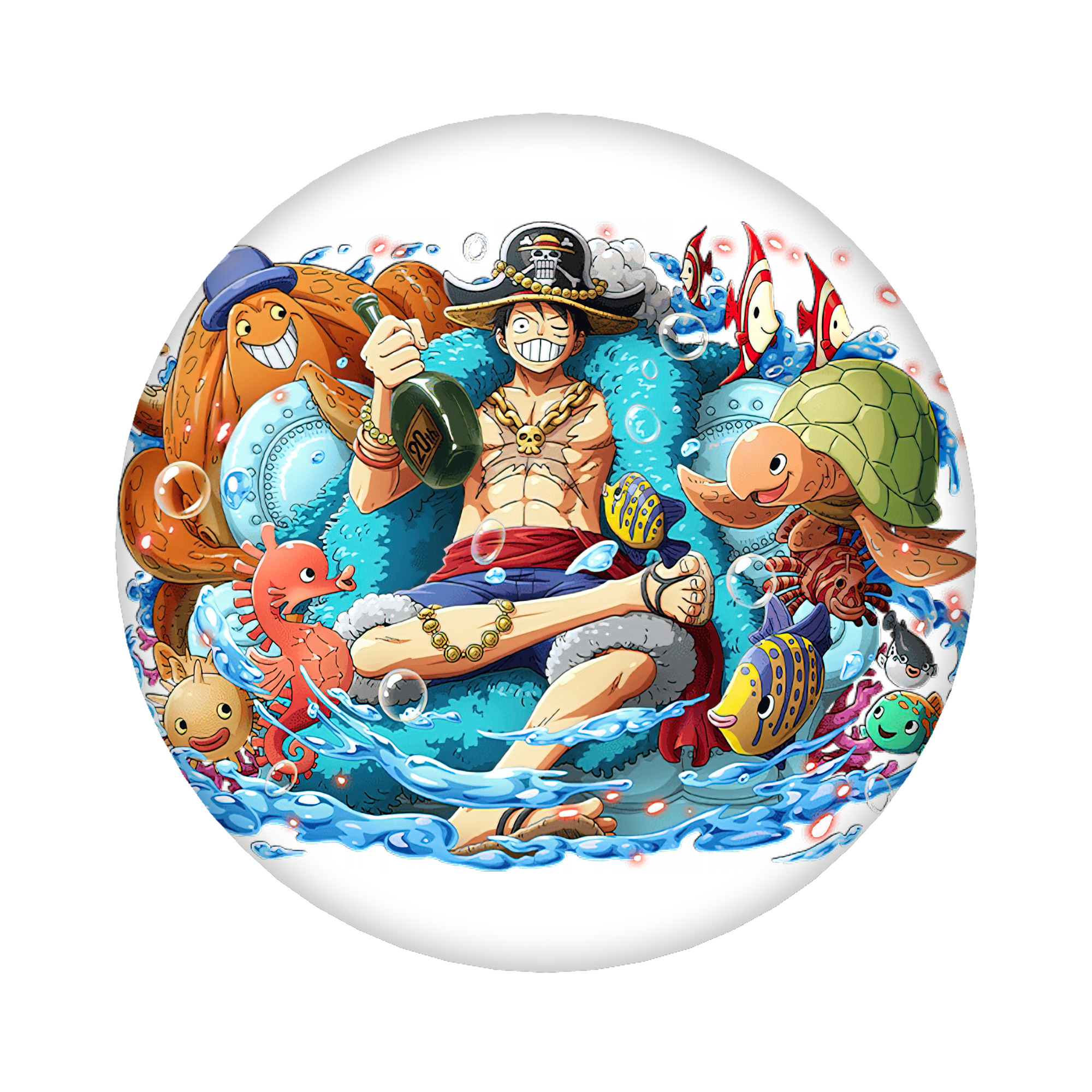 （画像用） ワンピース モンキー・D・ルフィ ONE PIECE Monkey D. Luffy 6cm 缶バッジ 複数セット