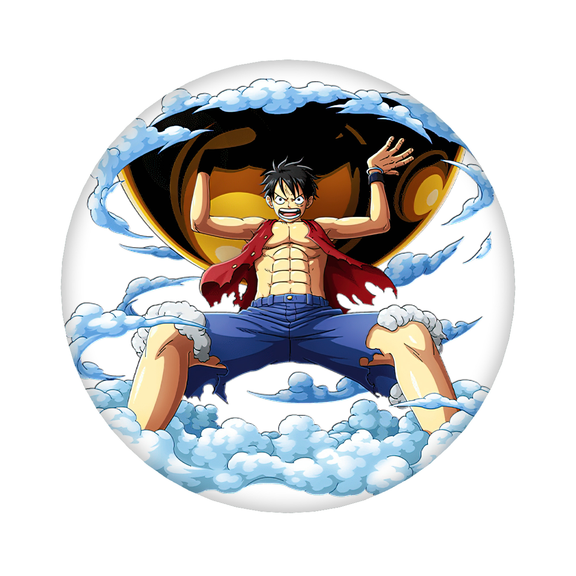 （画像用） ワンピース モンキー・D・ルフィ ONE PIECE Monkey D. Luffy 6cm 缶バッジ 複数セット