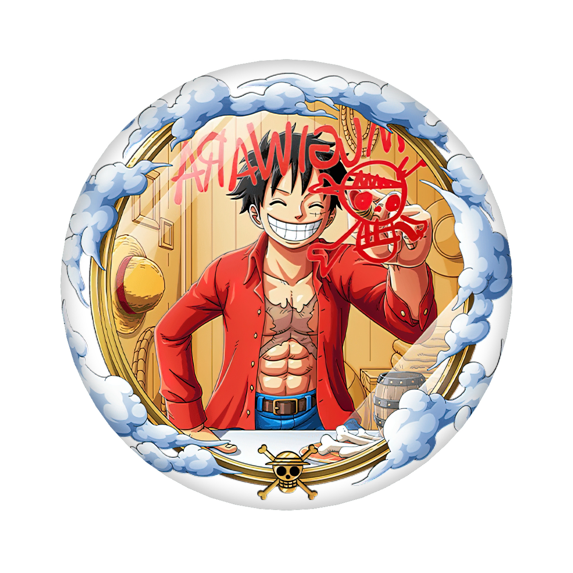 （画像用） ワンピース モンキー・D・ルフィ ONE PIECE Monkey D. Luffy 6cm 缶バッジ 複数セット