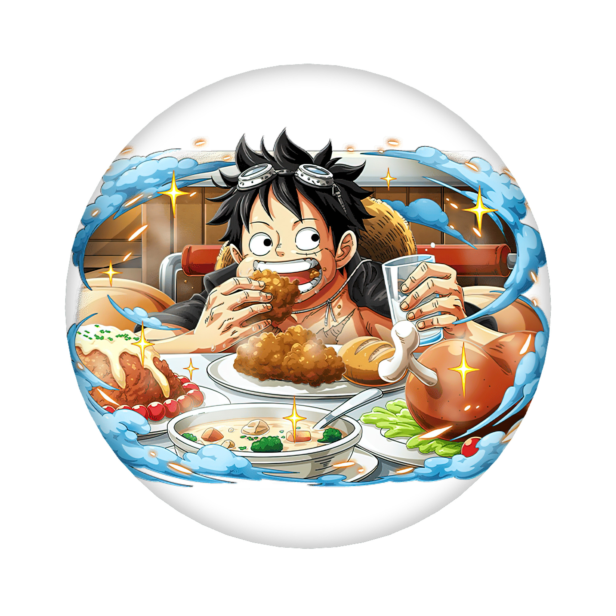 （画像用） ワンピース モンキー・D・ルフィ ONE PIECE Monkey D. Luffy 6cm 缶バッジ 複数セット