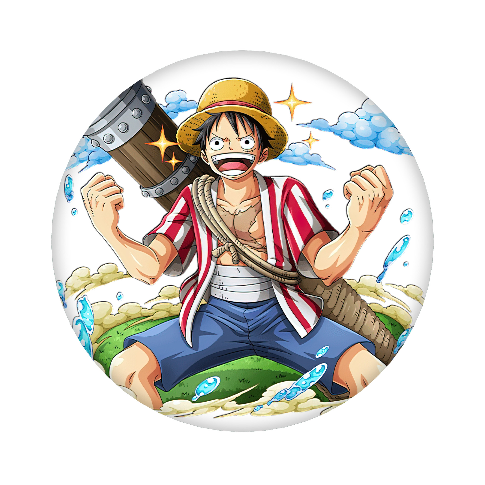 （画像用） ワンピース モンキー・D・ルフィ ONE PIECE Monkey D. Luffy 6cm 缶バッジ 複数セット