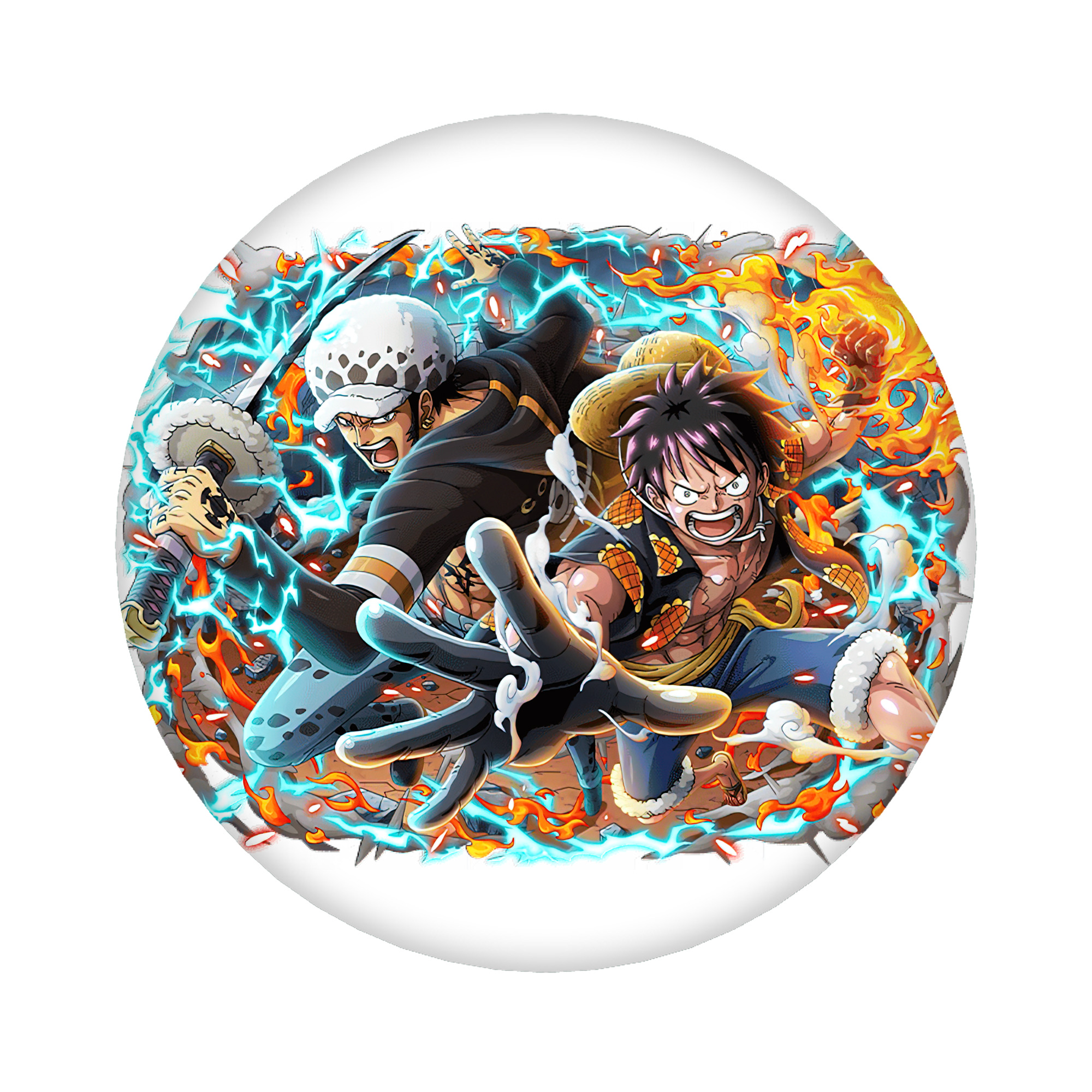 （画像用） ワンピース モンキー・D・ルフィ ONE PIECE Monkey D. Luffy 6cm 缶バッジ 複数セット