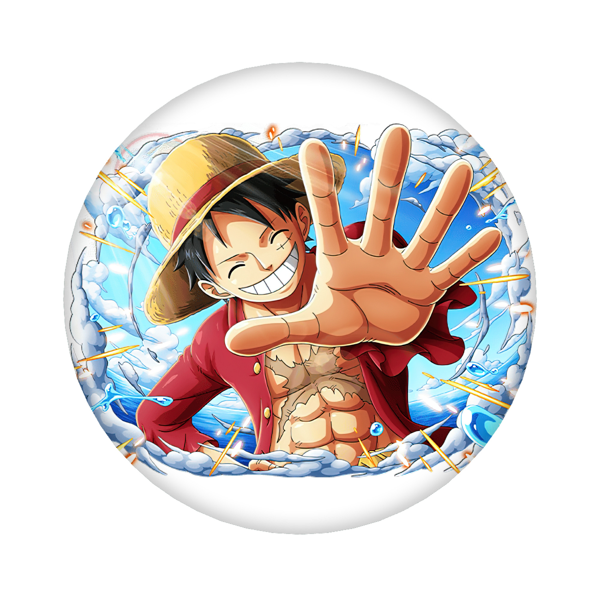 （画像用） ワンピース モンキー・D・ルフィ ONE PIECE Monkey D. Luffy 6cm 缶バッジ 複数セット