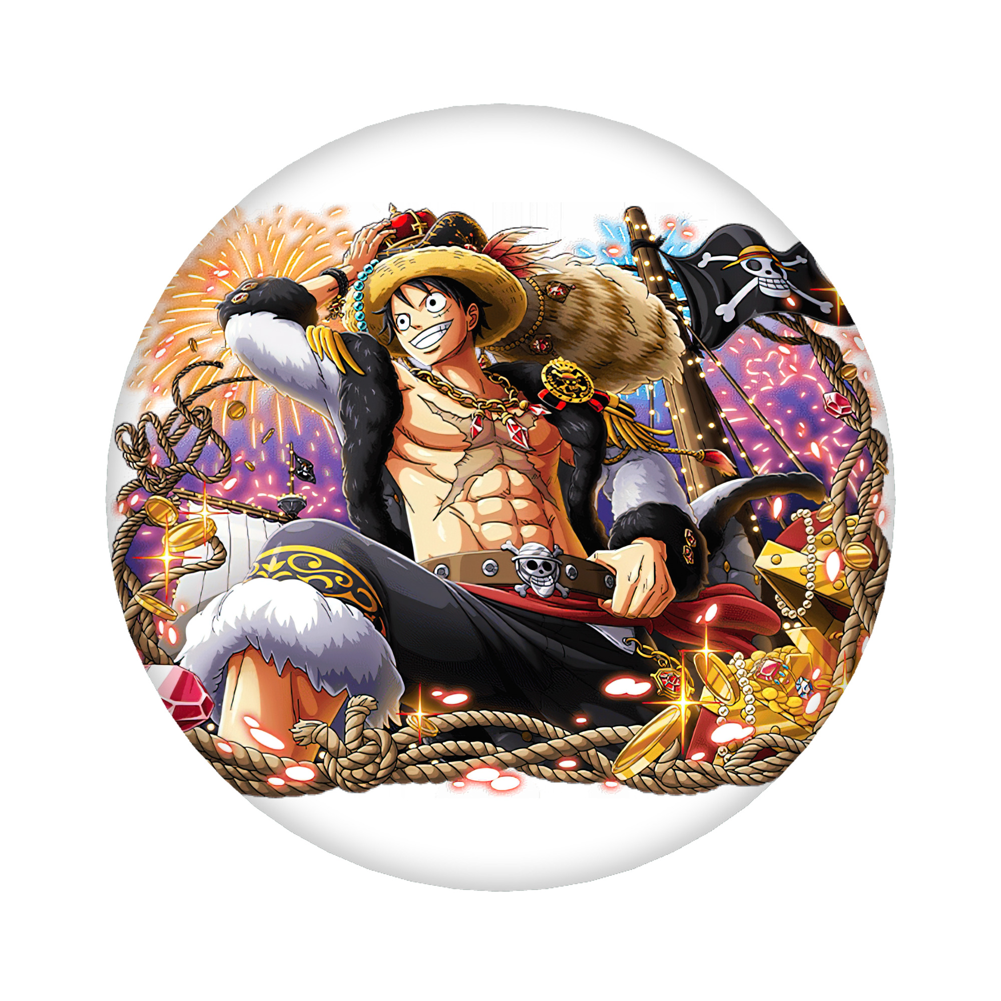 （画像用） ワンピース モンキー・D・ルフィ ONE PIECE Monkey D. Luffy 6cm 缶バッジ 複数セット