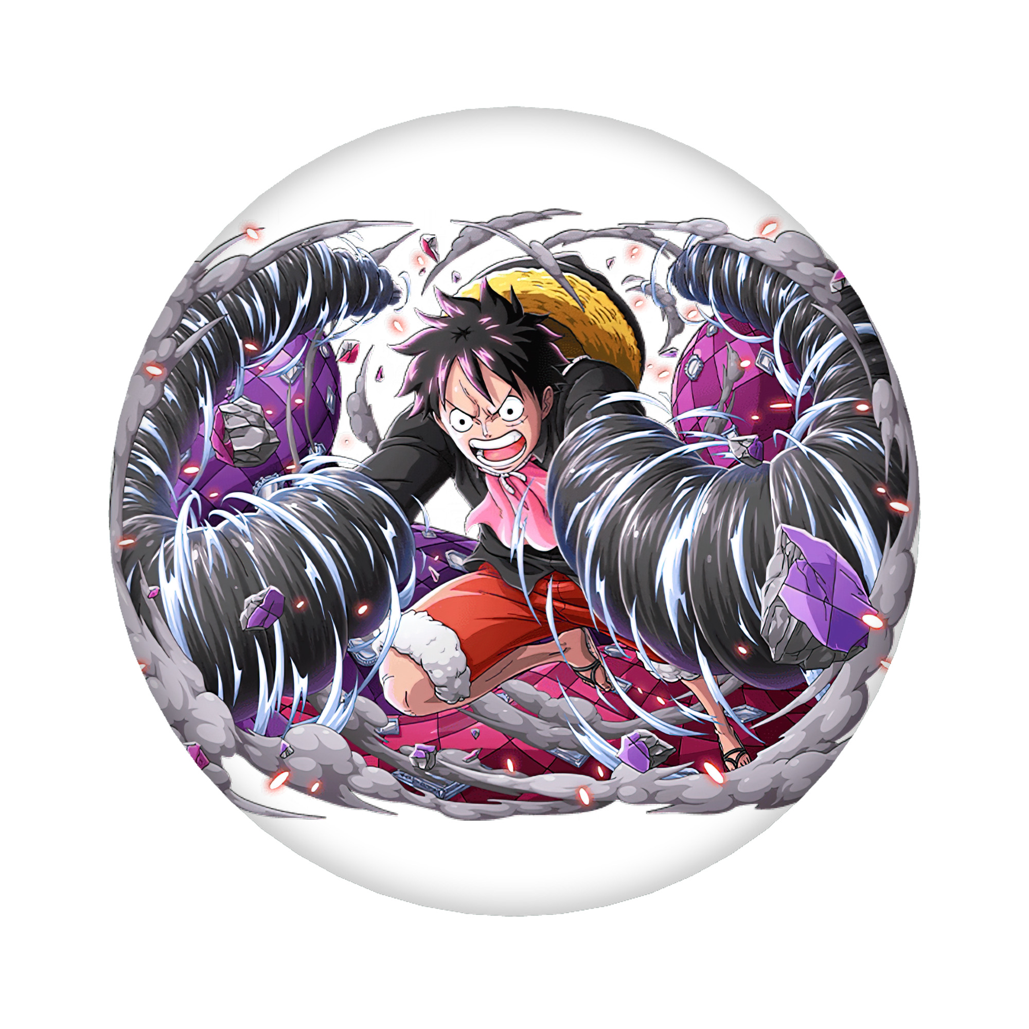 （画像用） ワンピース モンキー・D・ルフィ ONE PIECE Monkey D. Luffy 6cm 缶バッジ 複数セット