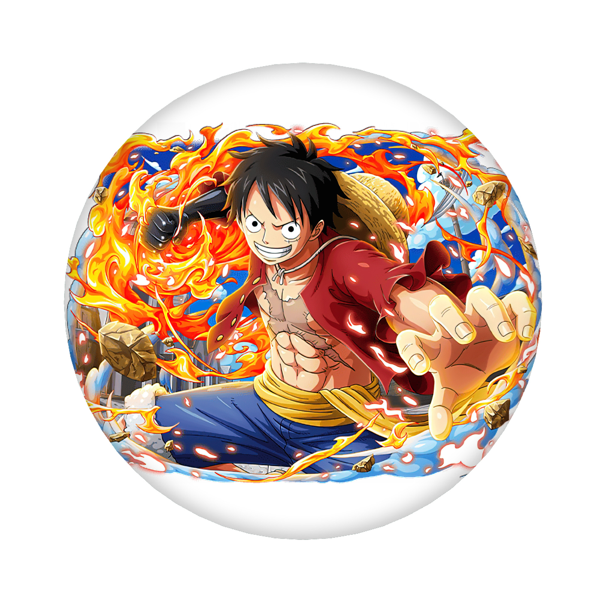 （画像用） ワンピース モンキー・D・ルフィ ONE PIECE Monkey D. Luffy 6cm 缶バッジ 複数セット