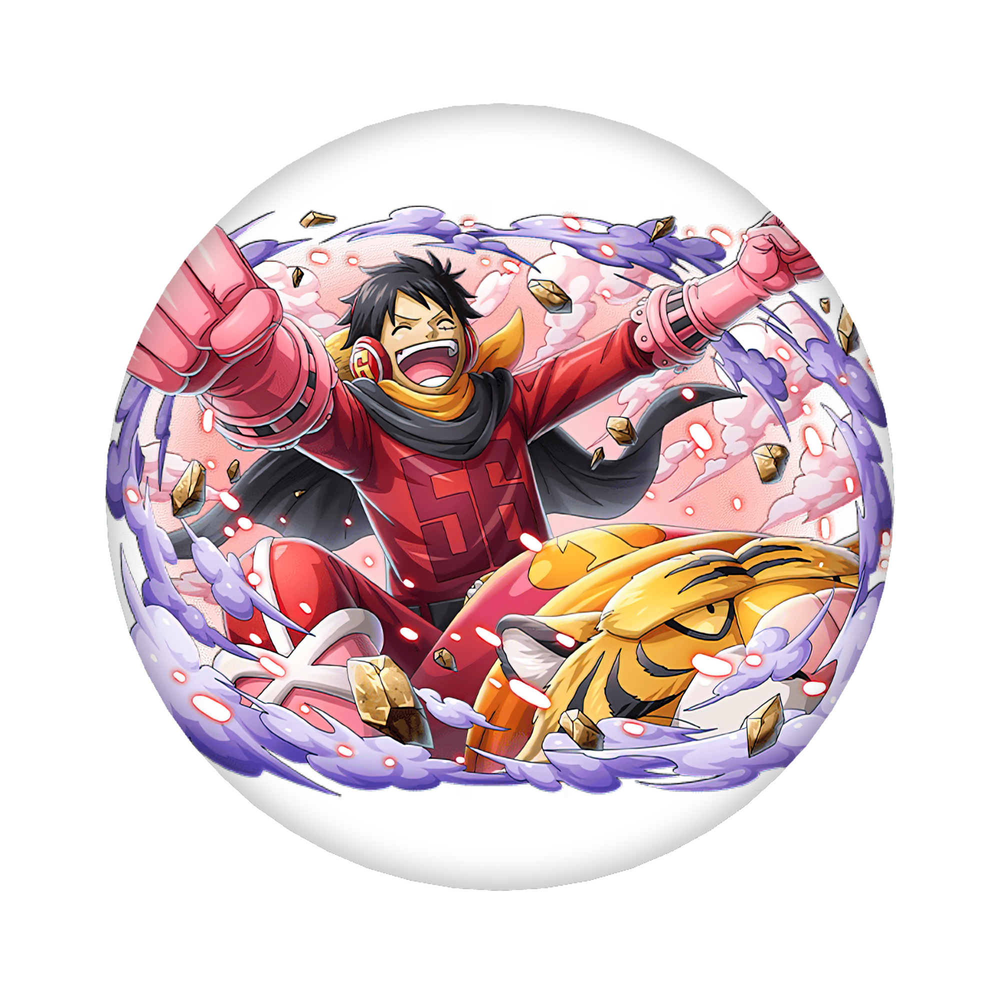 （画像用） ワンピース モンキー・D・ルフィ ONE PIECE Monkey D. Luffy 6cm 缶バッジ 複数セット