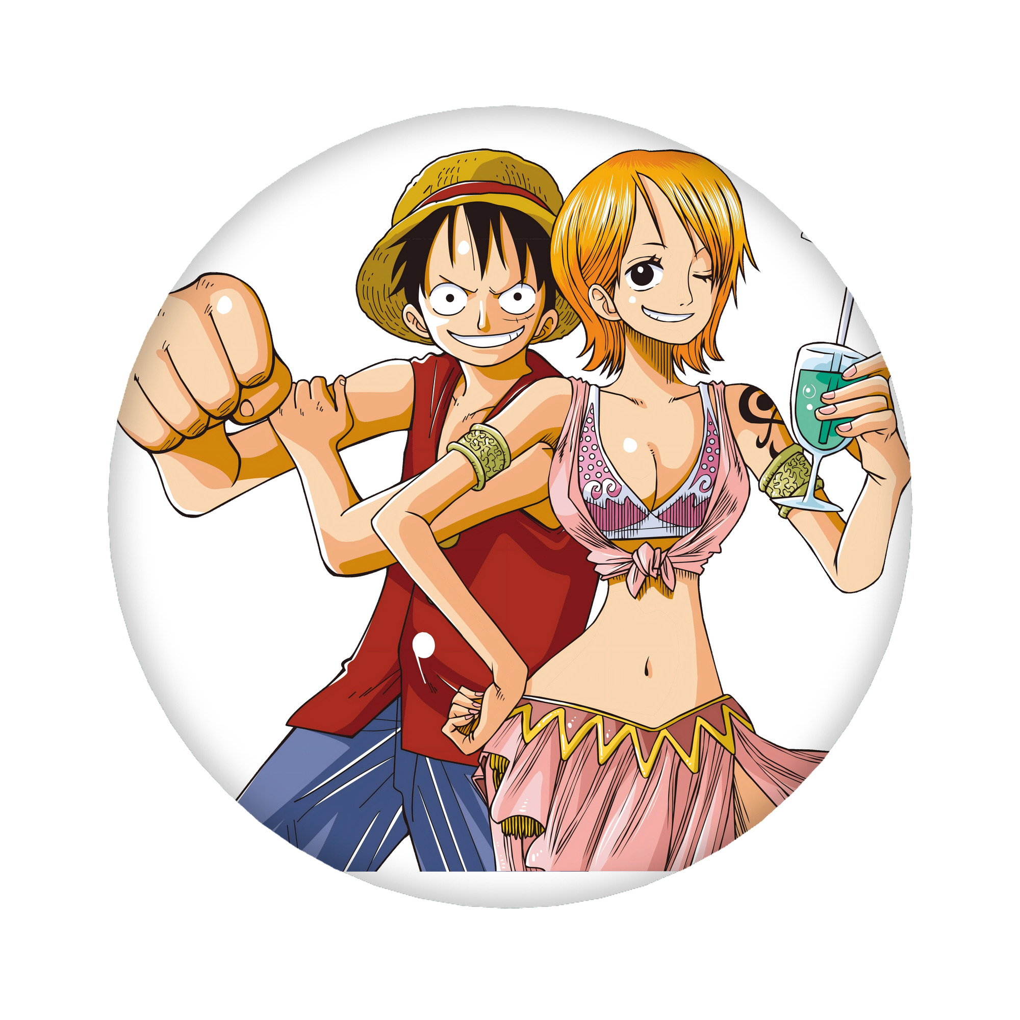 （画像用） ワンピース モンキー・D・ルフィ ONE PIECE Monkey D. Luffy 6cm 缶バッジ 複数セット