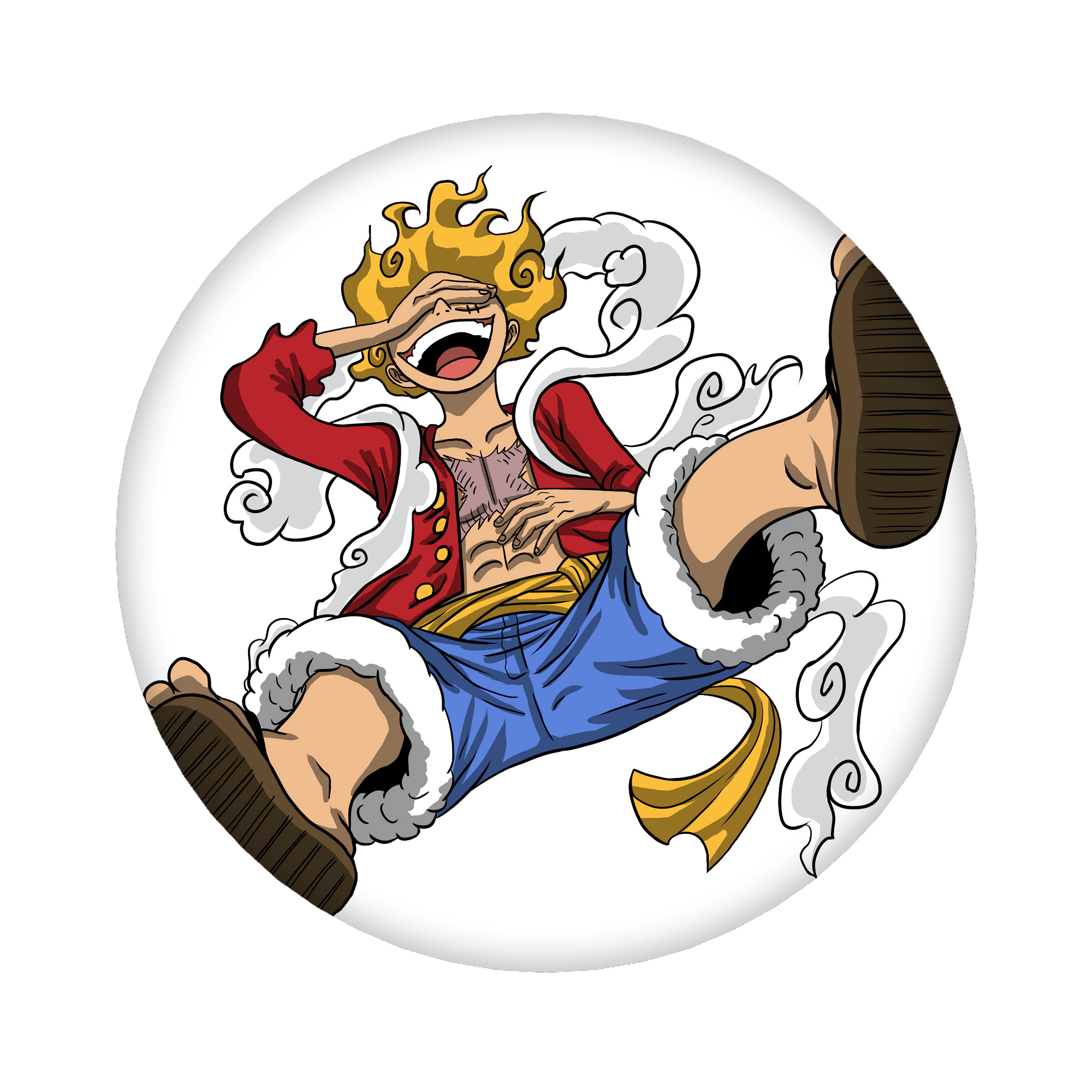 （画像用） ワンピース モンキー・D・ルフィ ONE PIECE Monkey D. Luffy 6cm 缶バッジ 複数セット