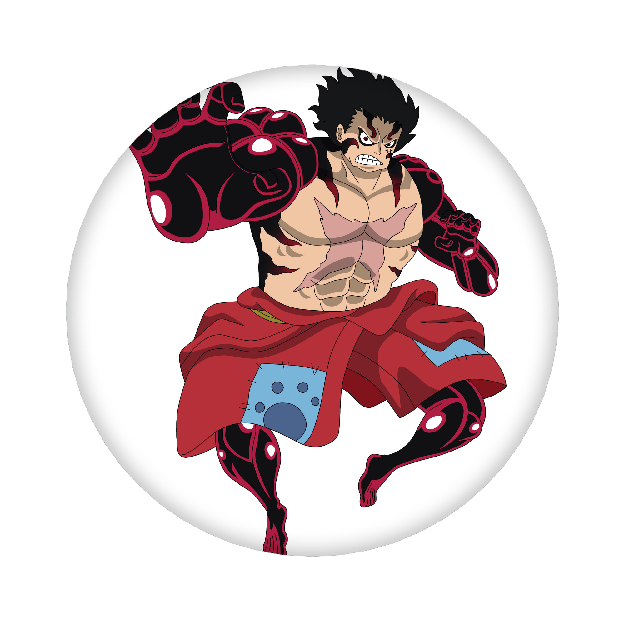 （画像用） ワンピース モンキー・D・ルフィ ONE PIECE Monkey D. Luffy 6cm 缶バッジ 複数セット