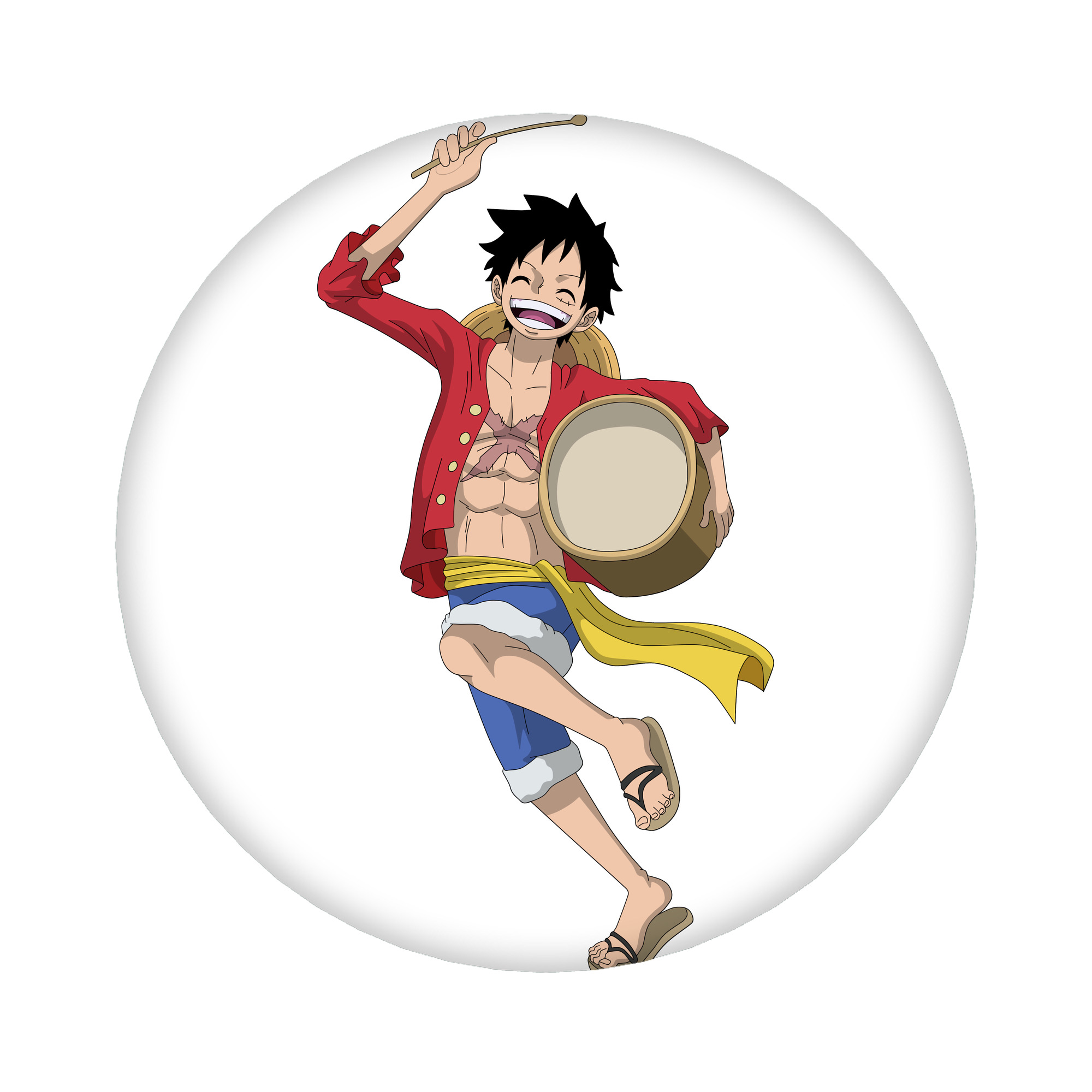 （画像用） ワンピース モンキー・D・ルフィ ONE PIECE Monkey D. Luffy 6cm 缶バッジ 複数セット