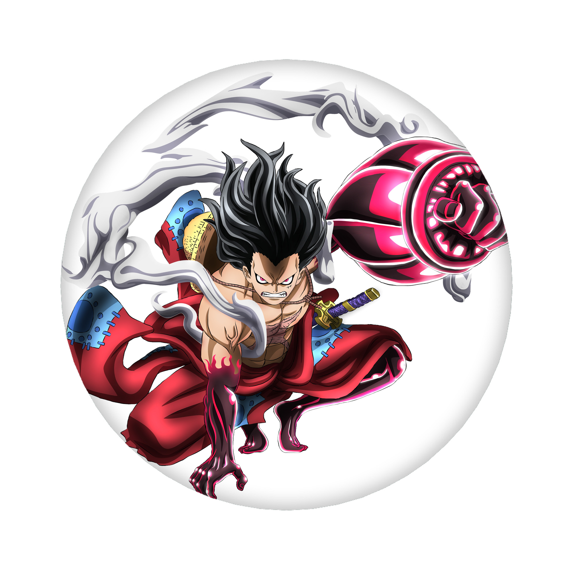（画像用） ワンピース モンキー・D・ルフィ ONE PIECE Monkey D. Luffy 6cm 缶バッジ 複数セット