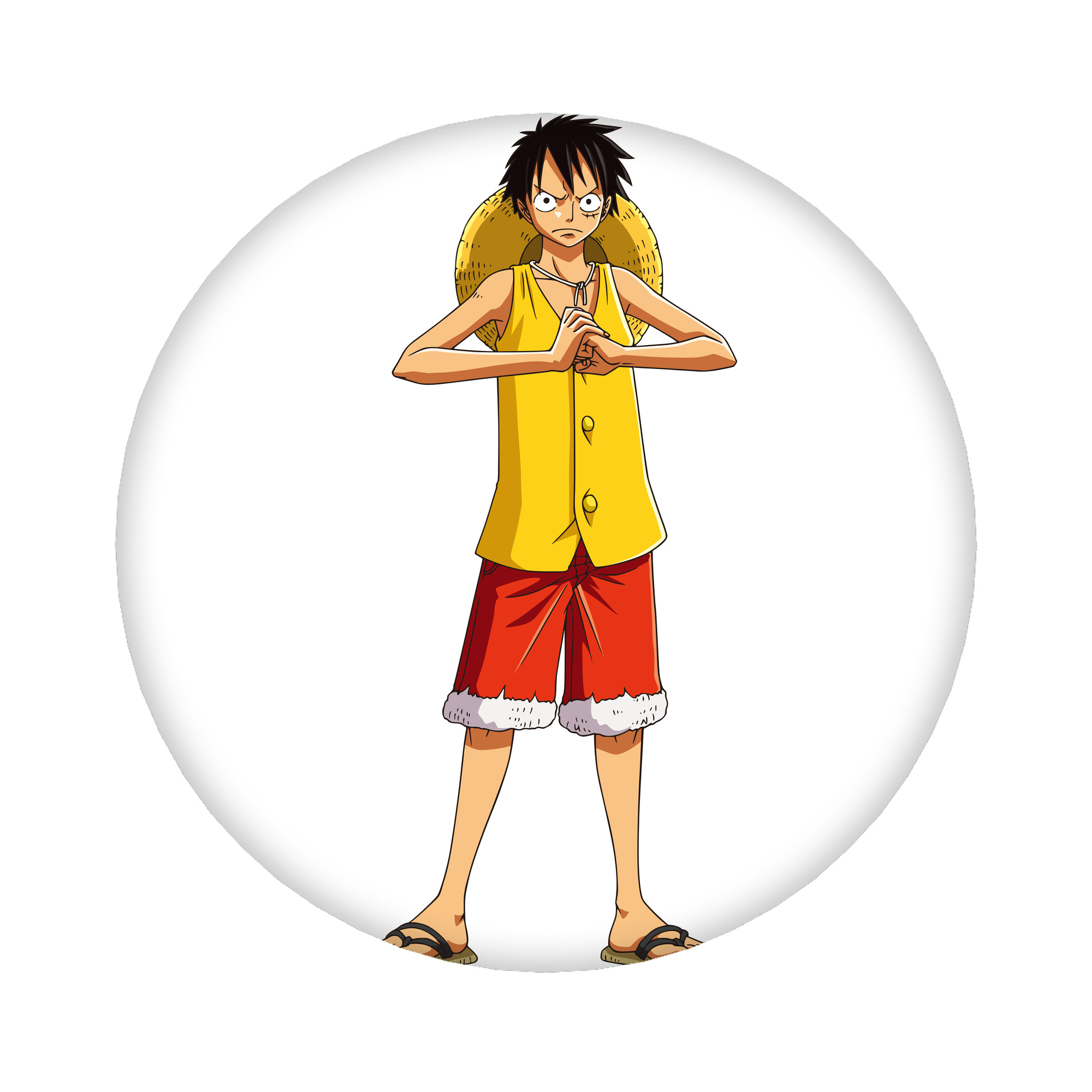 （画像用） ワンピース モンキー・D・ルフィ ONE PIECE Monkey D. Luffy 6cm 缶バッジ 複数セット