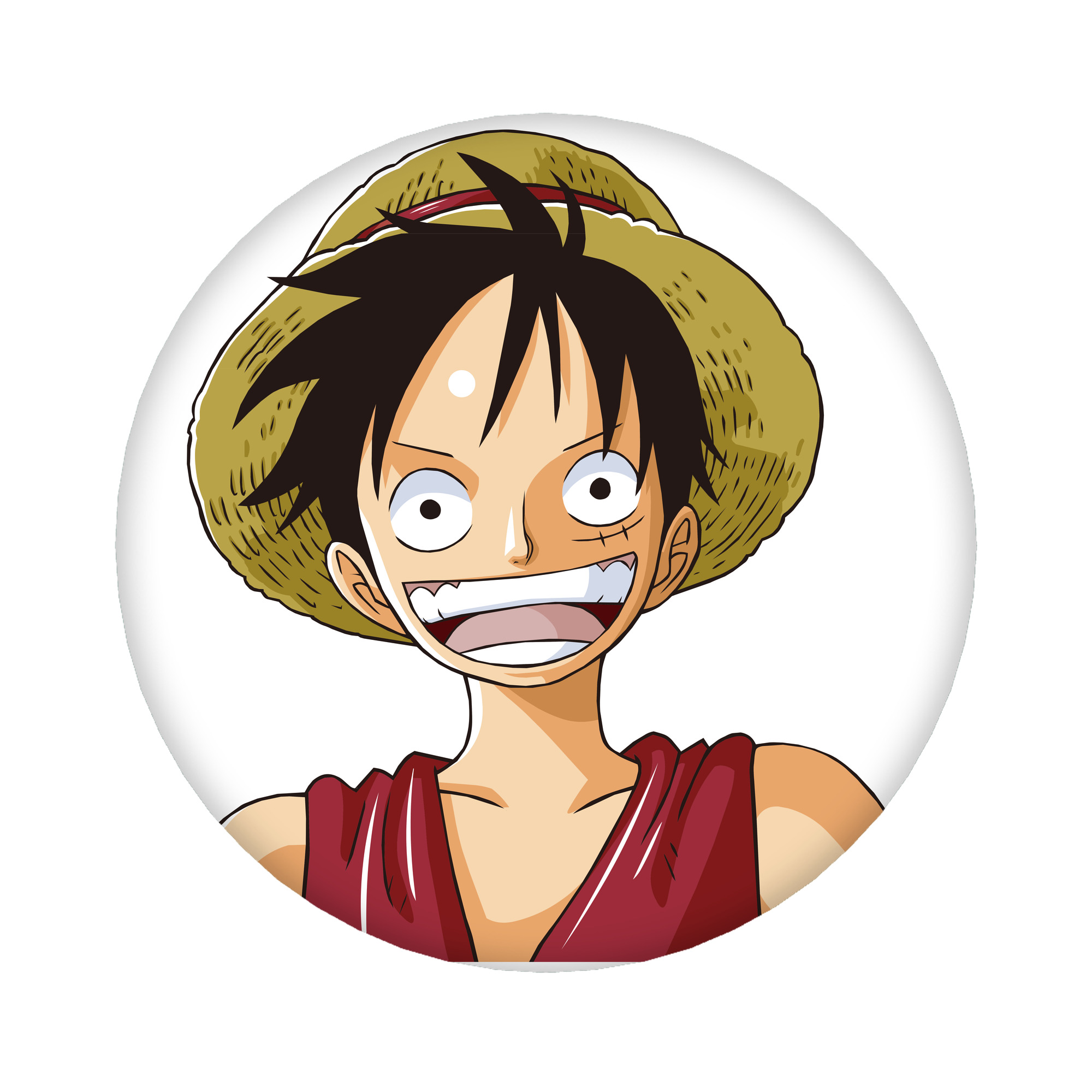 （画像用） ワンピース モンキー・D・ルフィ ONE PIECE Monkey D. Luffy 6cm 缶バッジ 複数セット