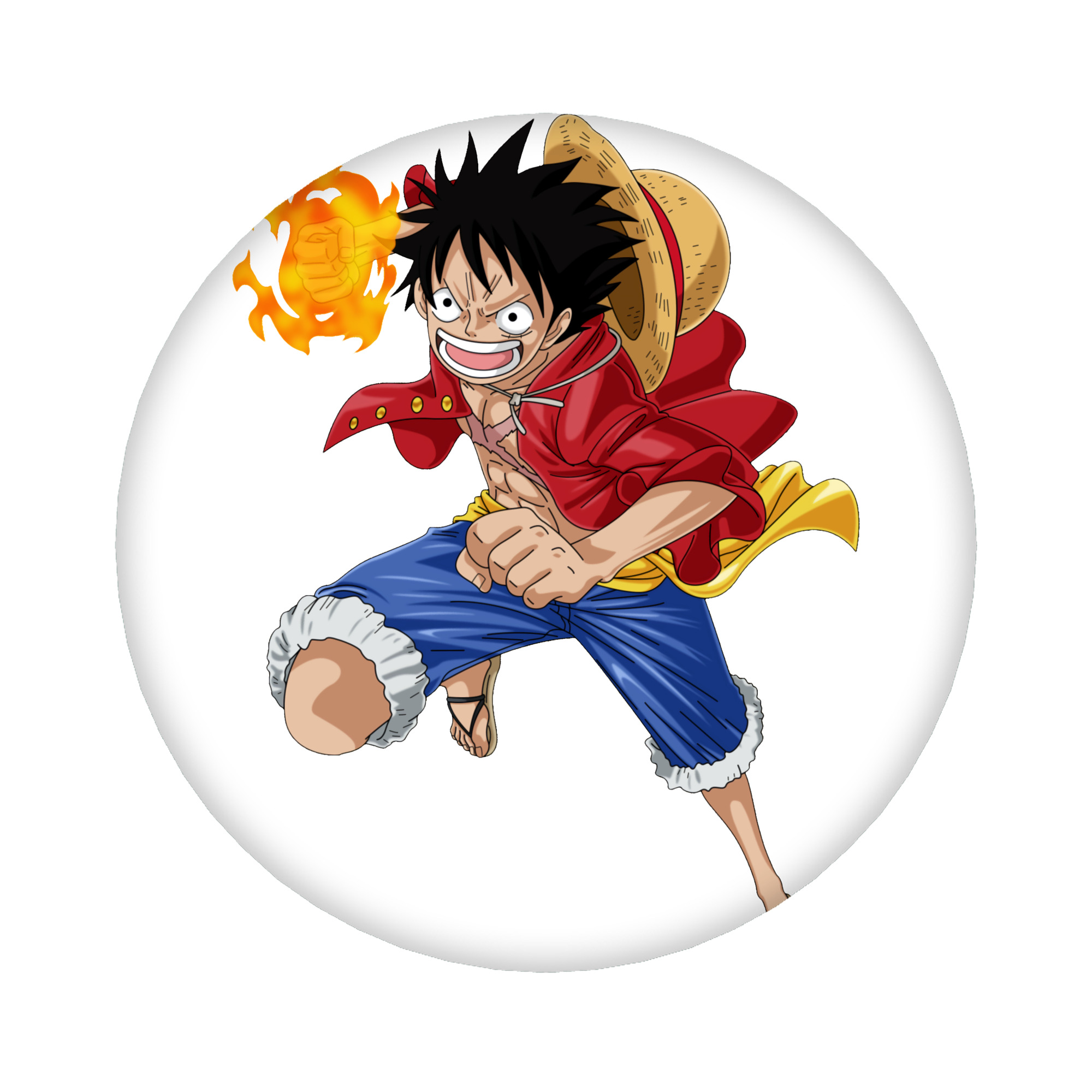 （画像用） ワンピース モンキー・D・ルフィ ONE PIECE Monkey D. Luffy 6cm 缶バッジ 複数セット