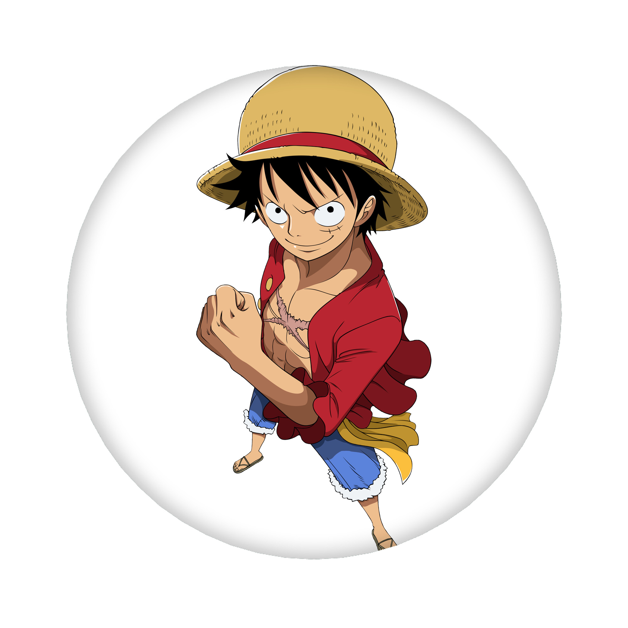 （画像用） ワンピース モンキー・D・ルフィ ONE PIECE Monkey D. Luffy 6cm 缶バッジ 複数セット