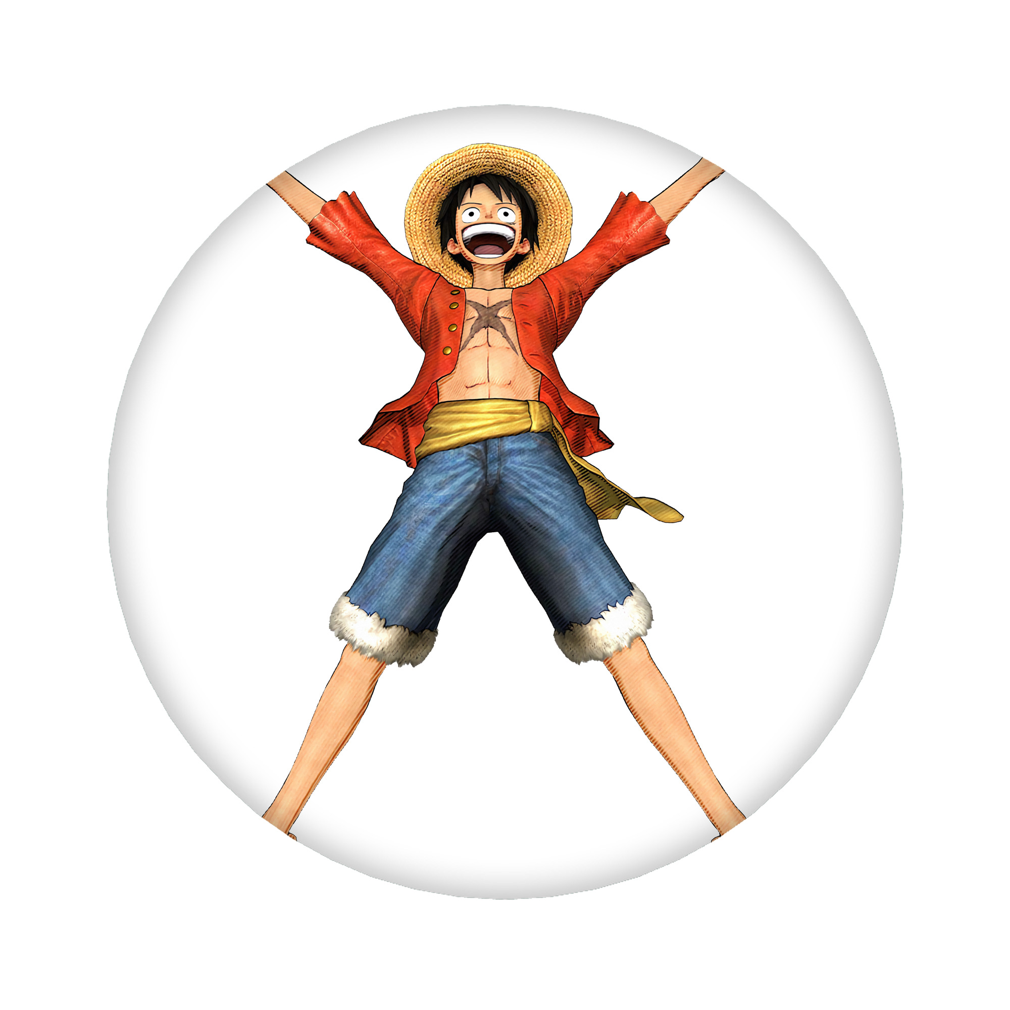 （画像用） ワンピース モンキー・D・ルフィ ONE PIECE Monkey D. Luffy 6cm 缶バッジ 複数セット